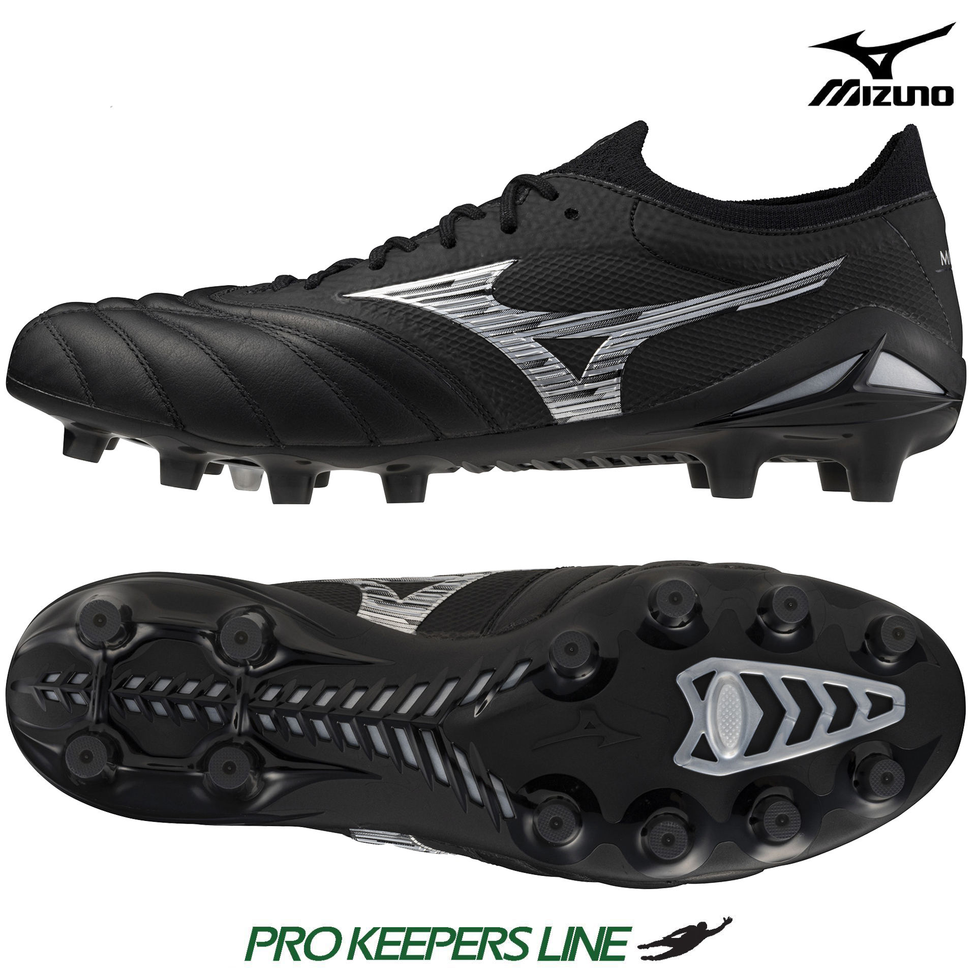 MIZUNO MORELIA NEO IV BETA JAPAN MD BLACK/GALAXY SILVER