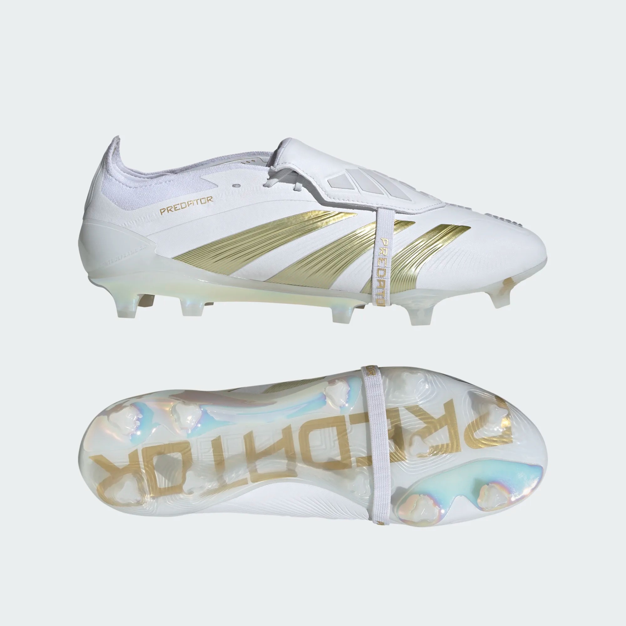 ADIDAS PREDATOR ELITE FT FG FOOTWEAR WHITE GOLD METALLIC FOOTWEAR WHITE UK 8.5 US 9 EU 42 2 3 IF6445 UK 8.5 US 9 EU 42 2 3