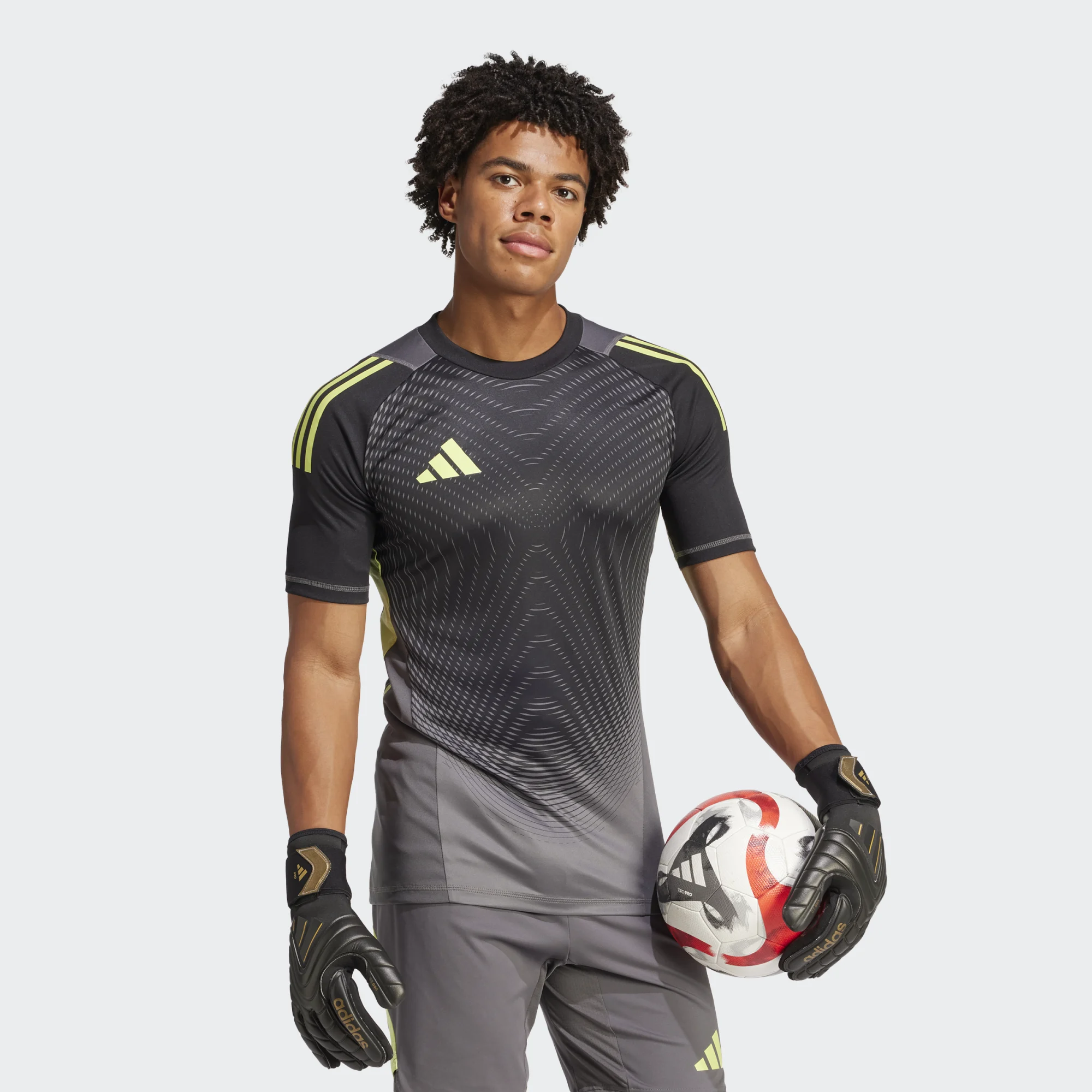 ADIDAS TIRO25 PRO GK JERSEY SHORT SLEEVE GREY FIVE ADIDAS TIRO25 PRO GK JERSEY SHORT SLEEVE GREY FIVE