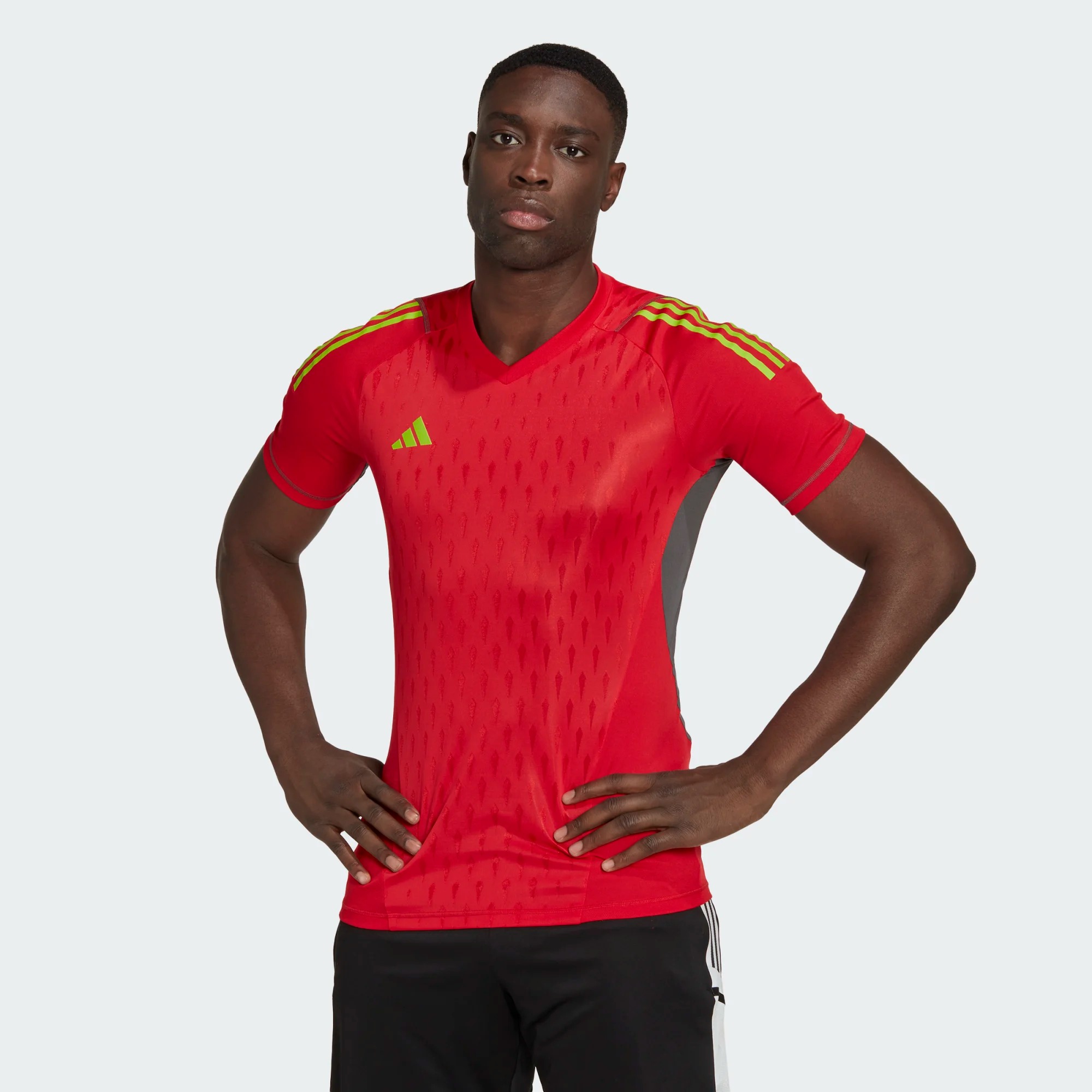  Women's Pro Fit Jersey S 赤 ADIDAS T23 PROMO GK JERSEY SHORT SLEEVE TEAM CORE RED | XXL