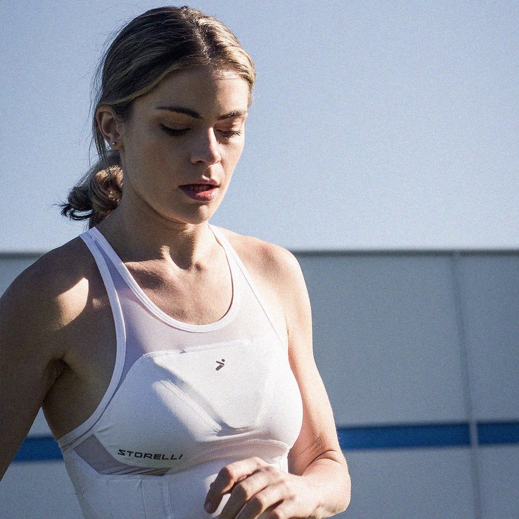 STORELLI WOMEN'S BODYSHIELD CROP TOP WHITE STORELLI WOMEN'S BODYSHIELD CROP TOP WHITE