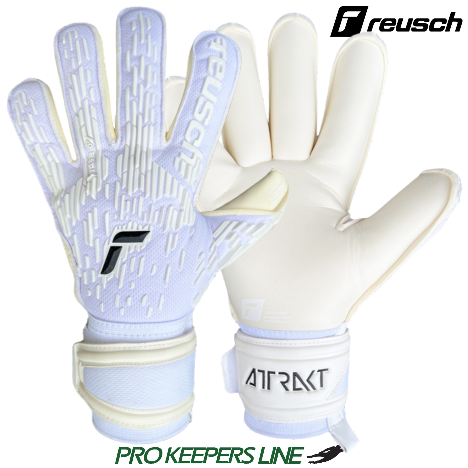 REUSCH SMU ATTRAKT FREEGEL GOLD ROLLFINGER WHITE/WHITE