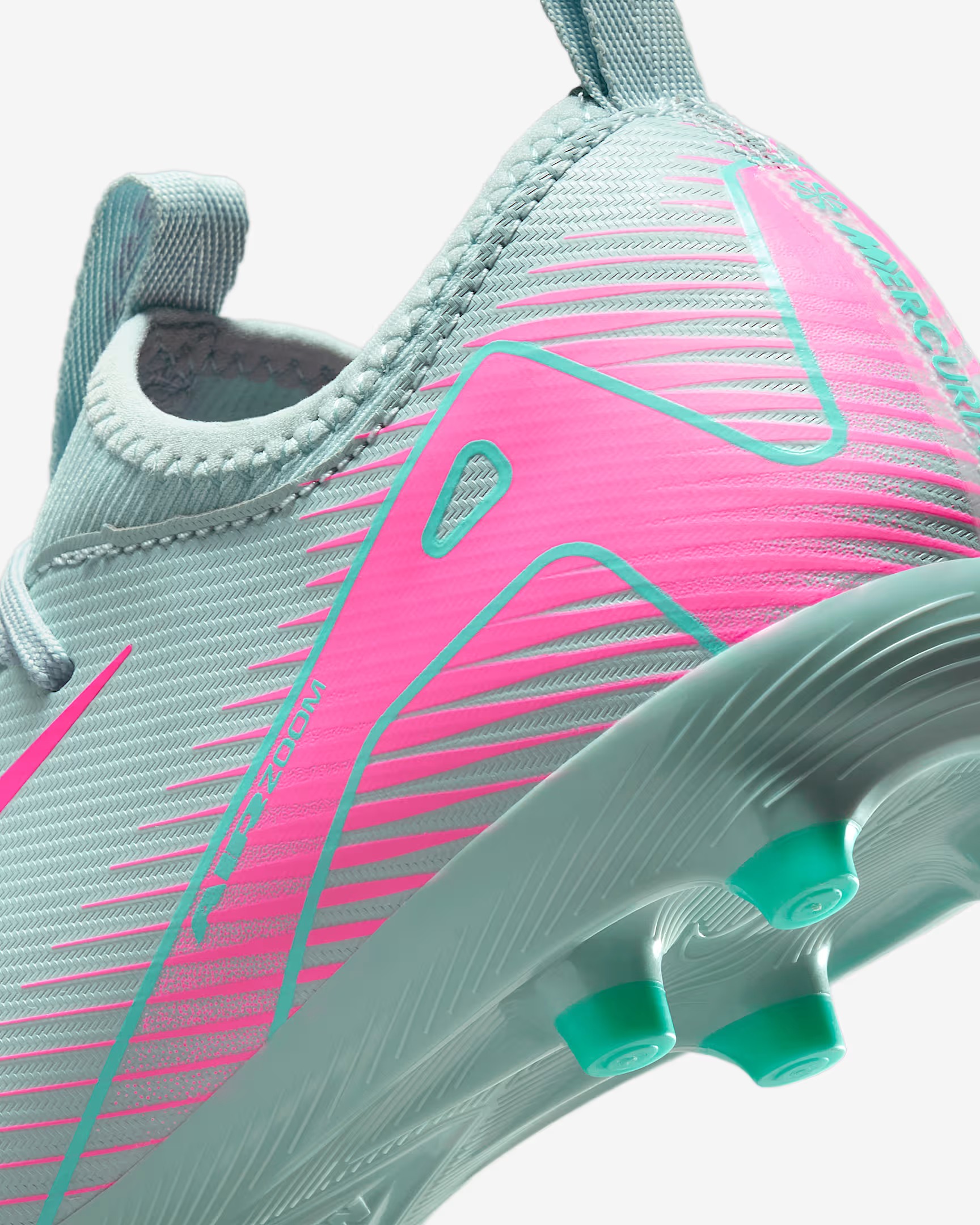 NIKE JR ZOOM VAPOR 16 ACADEMY FG/MG OCEAN CUBE/PINK BLAST