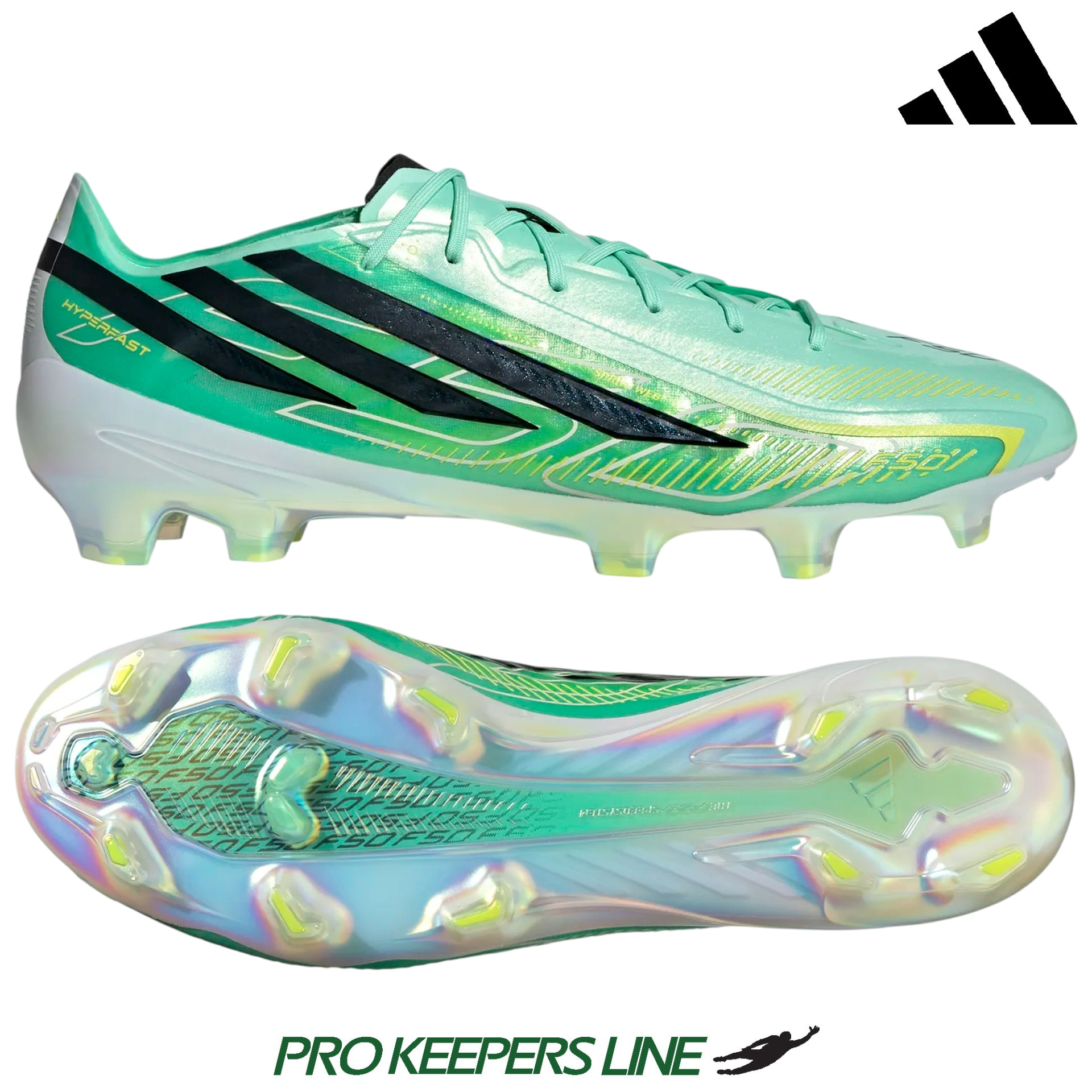 ADIDAS F50 HYPERFAST ELITE FG PULSE MINT/BLACK/SOLAR LEMON