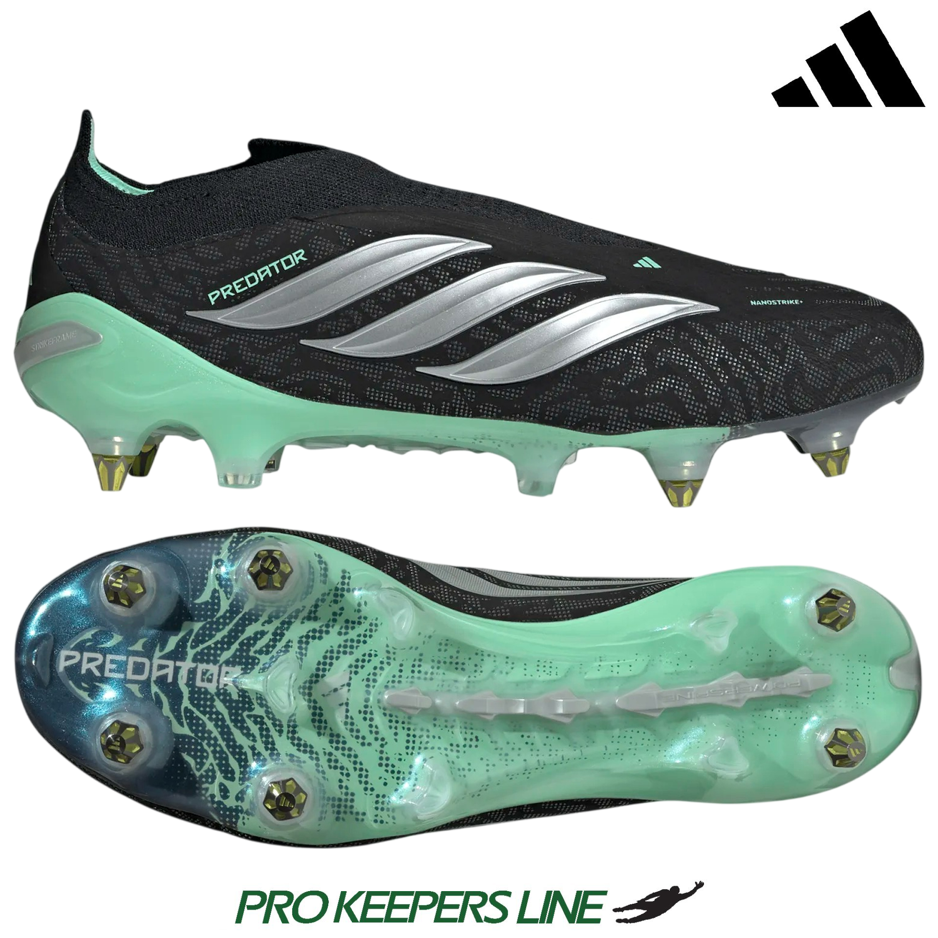 ADIDAS PREDATOR ELITE LL SG BLACK/SILVER METALLIC/PULSE MINT