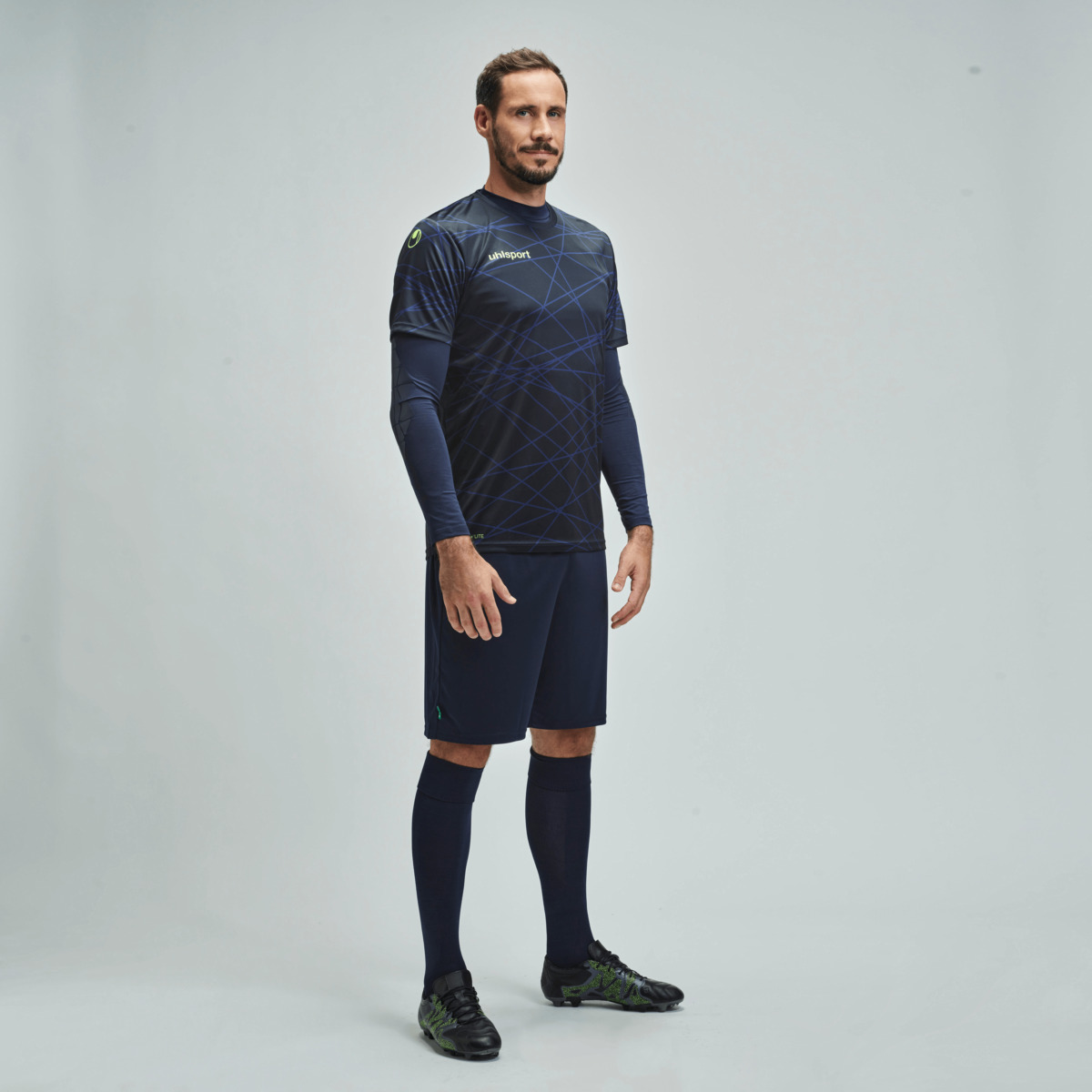 UHLSPORT PREDICTION GOALKEEPER SET NAVY/FLUO YELLOW JUNIOR