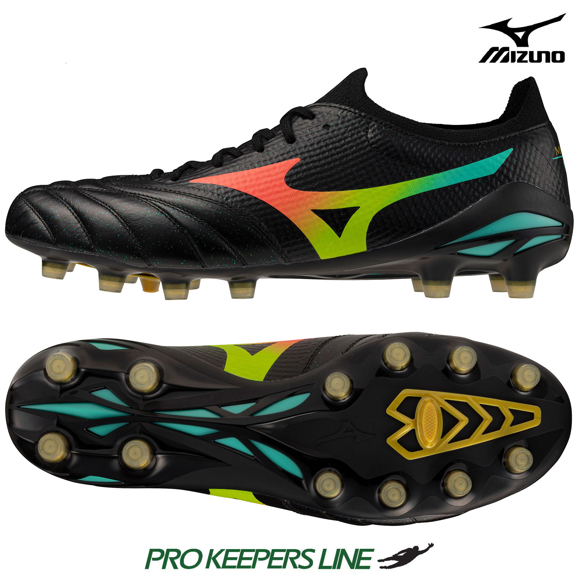 MIZUNO MORELIA NEO IV BETA ELITE FG BLACK/LAVA ORANGE/ARCADIA