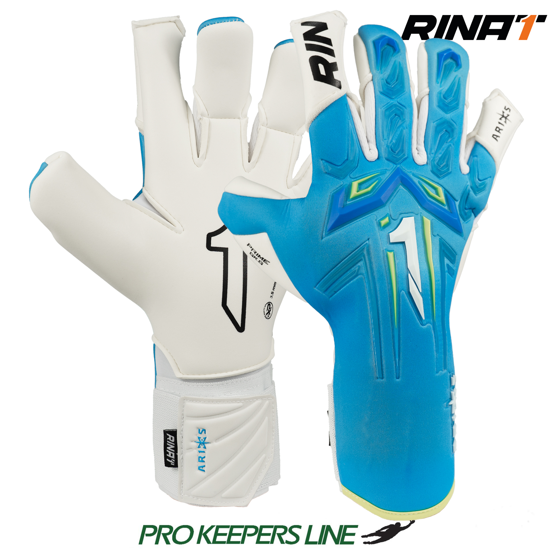 Rinat Aries X Pro | Guanti Da Portiere Calcio | Adulto Taglia 9 | Lattice AXG E Taglio Arrow