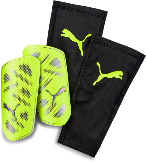 PUMA ULTRA TWIST SLEEVE YELLOW ALERT-PUMA BLACK SHIN PADS