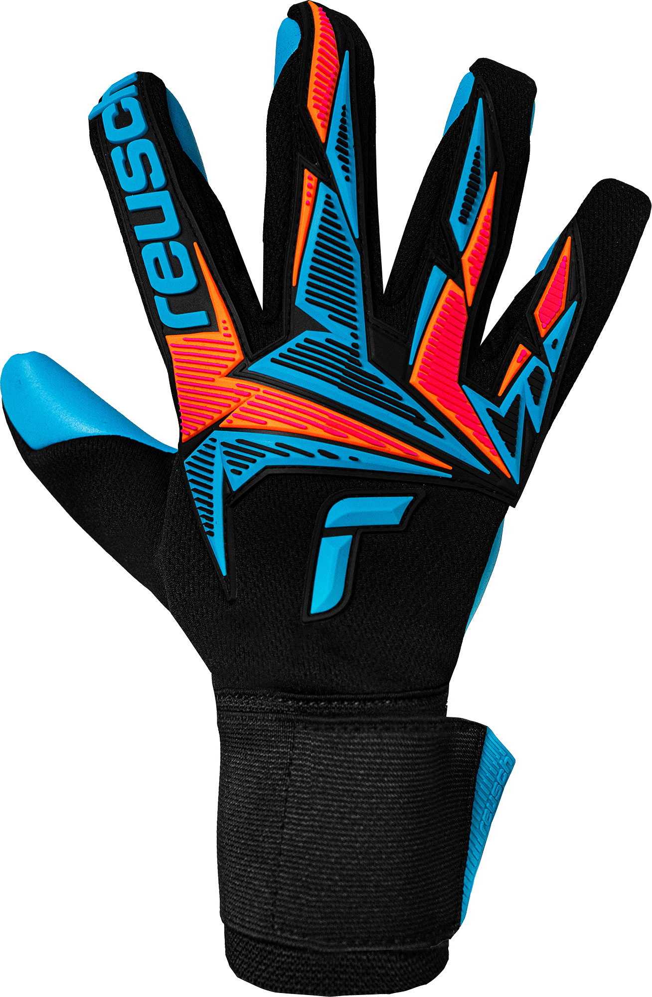 REUSCH ATTRAKT FREEGEL AQUA BLACK / SHOCKING ORANGE / AQUA BLUE