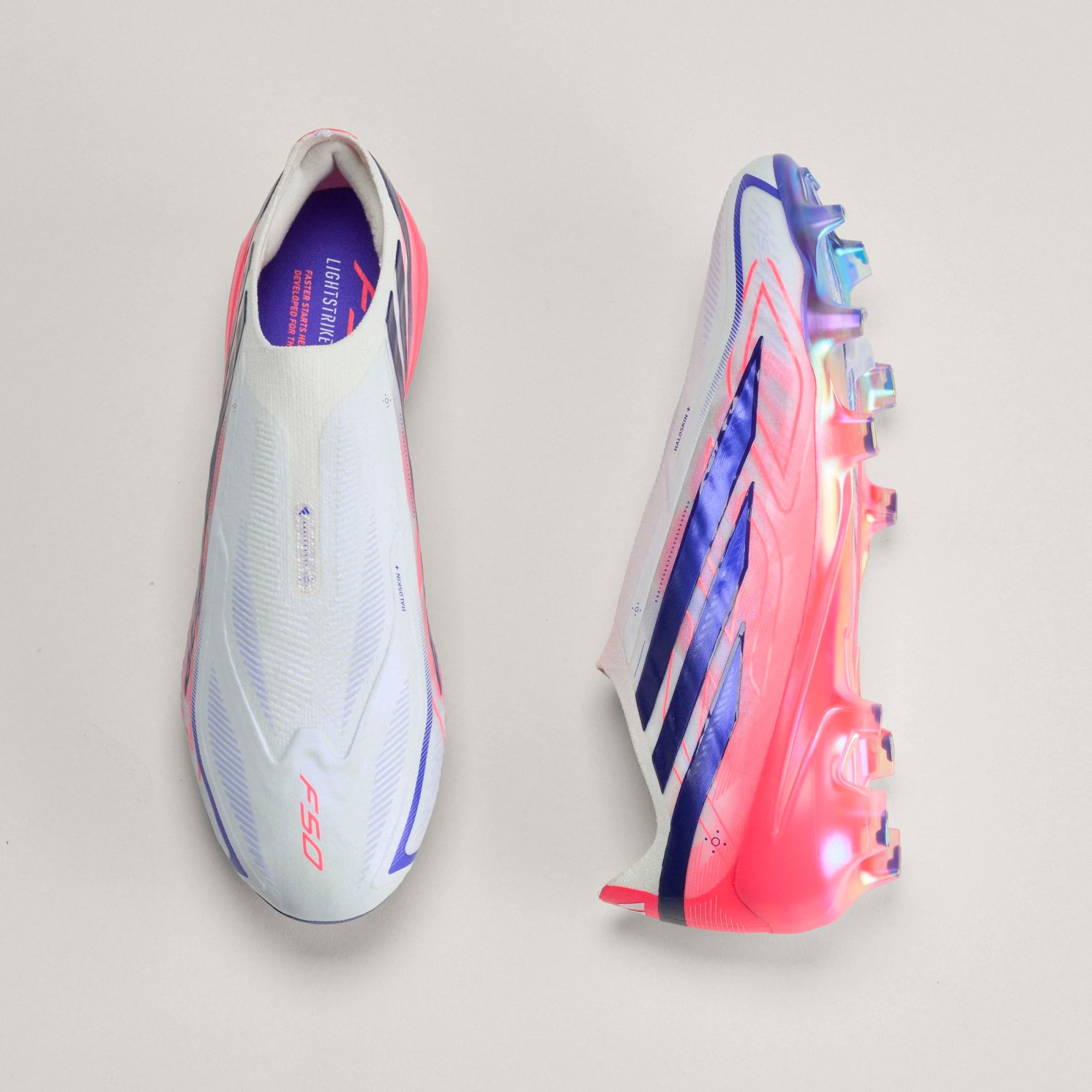 ADIDAS F50 HYPERFAST ELITE LL FG WHITE/SOLAR PURPLE/SOLAR TURQOUISE