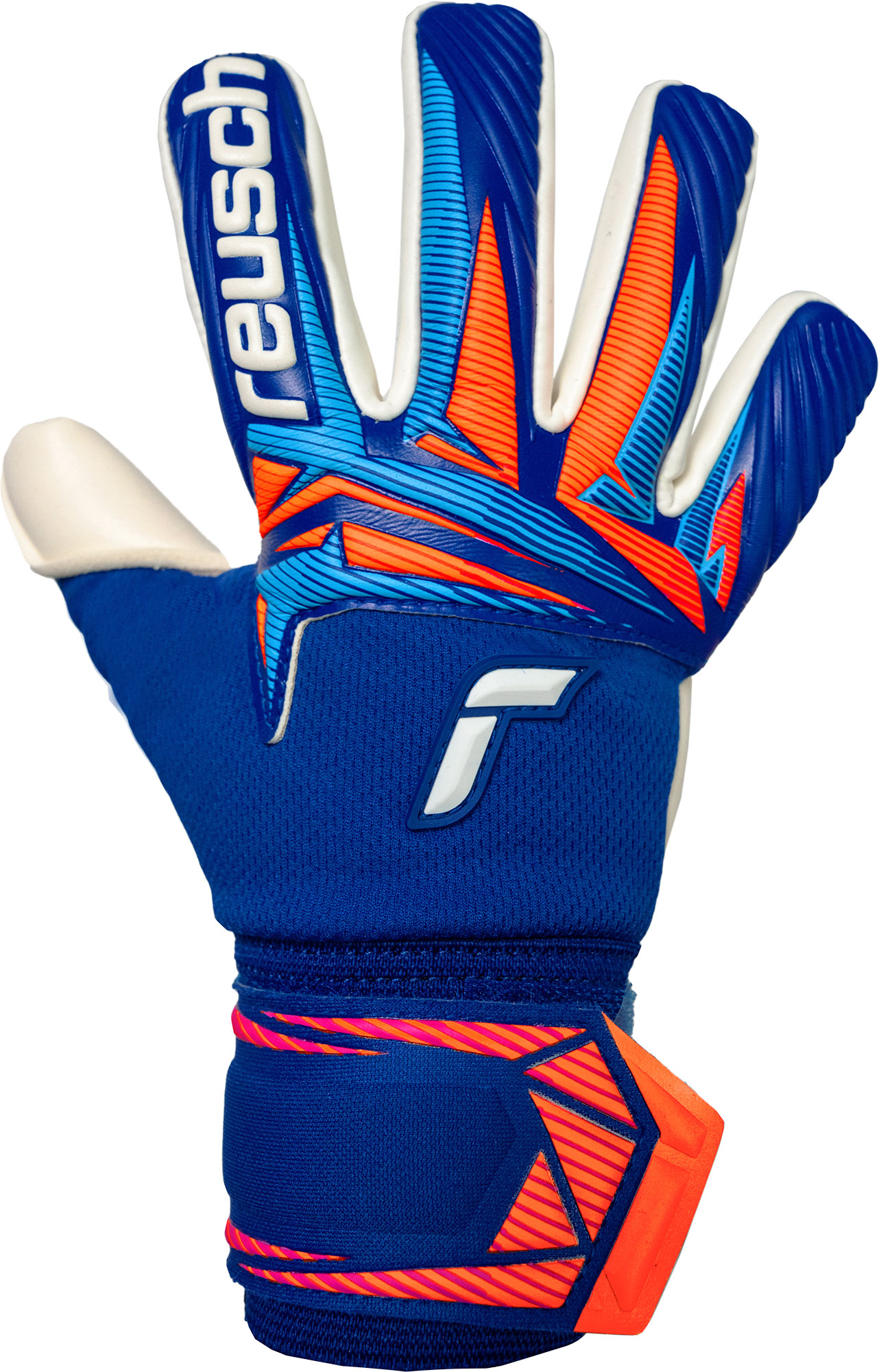 REUSCH ATTRAKT GOLD X NC JUNIOR SHARP BLUE / WHITE / SHOCKING ORANGE