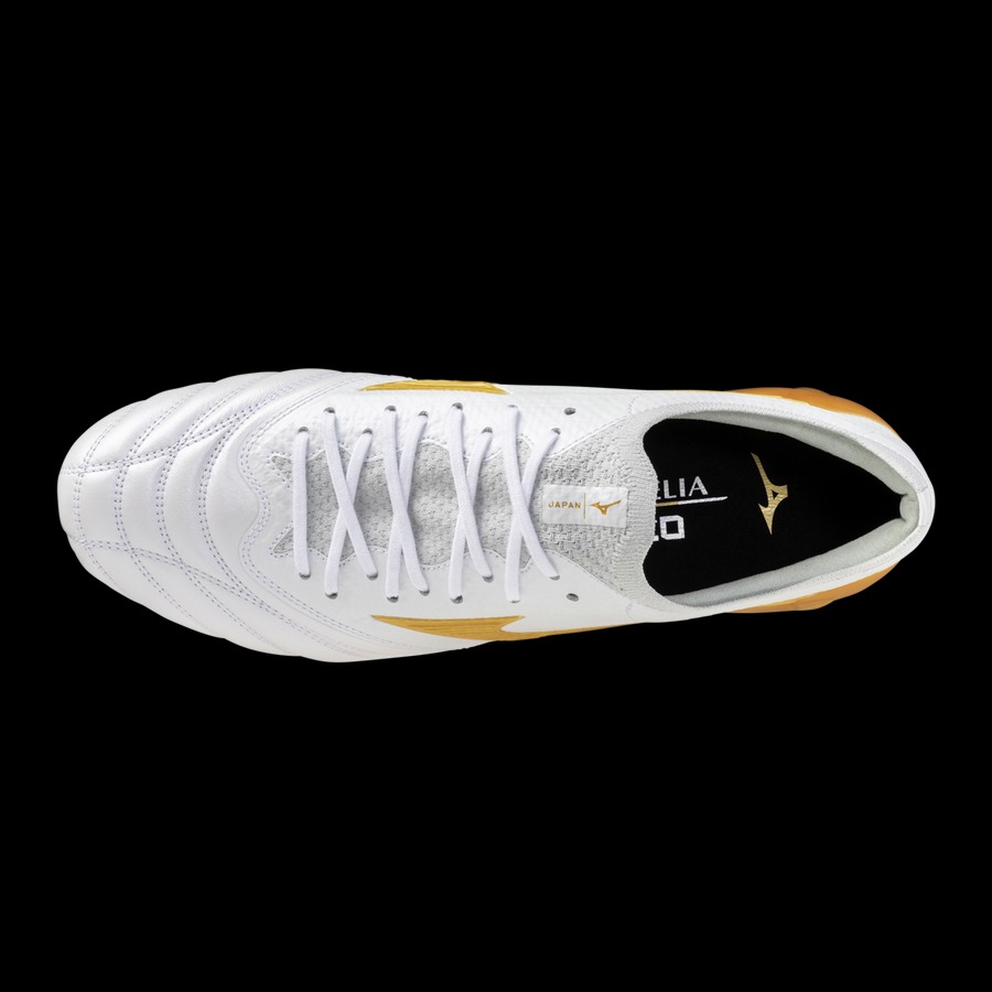 MIZUNO MORELIA NEO IV BETA JAPAN FG WHITE/M P GOLD/COOL GRAY 3C