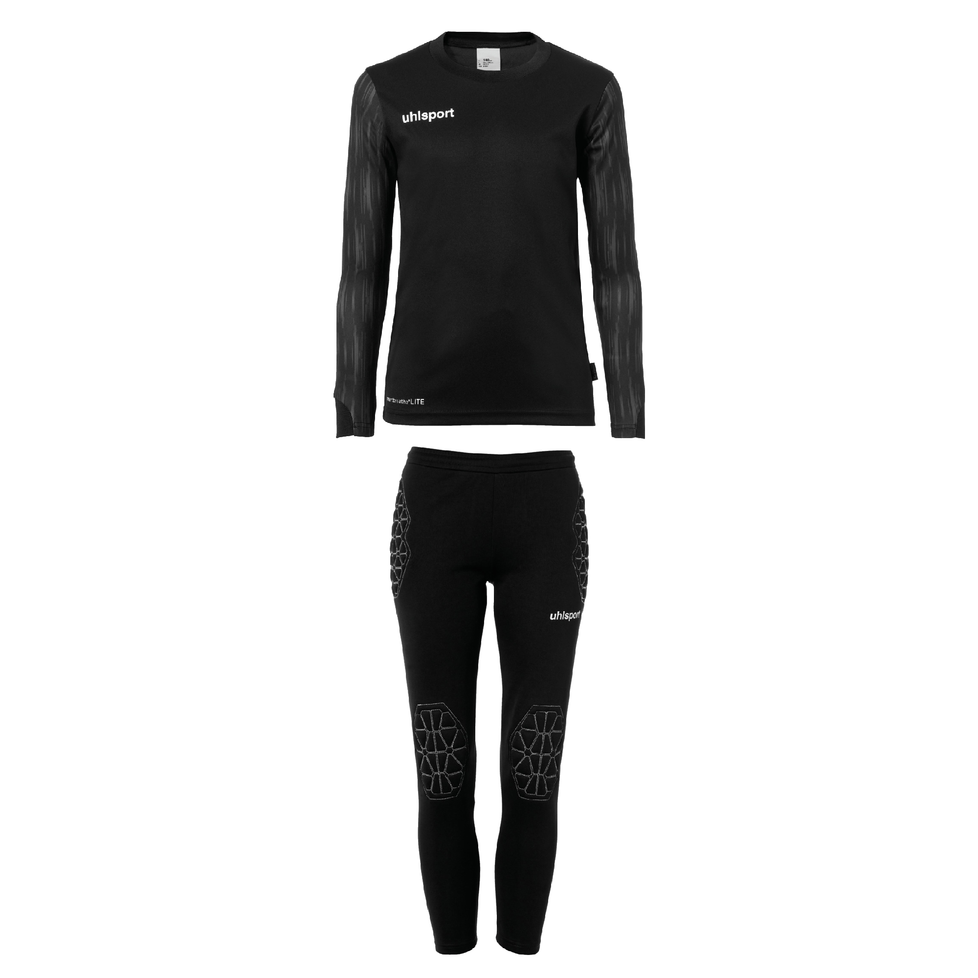 UHLSPORT REACTION  GOALKEEPER SET JUNIOR BLACK 140