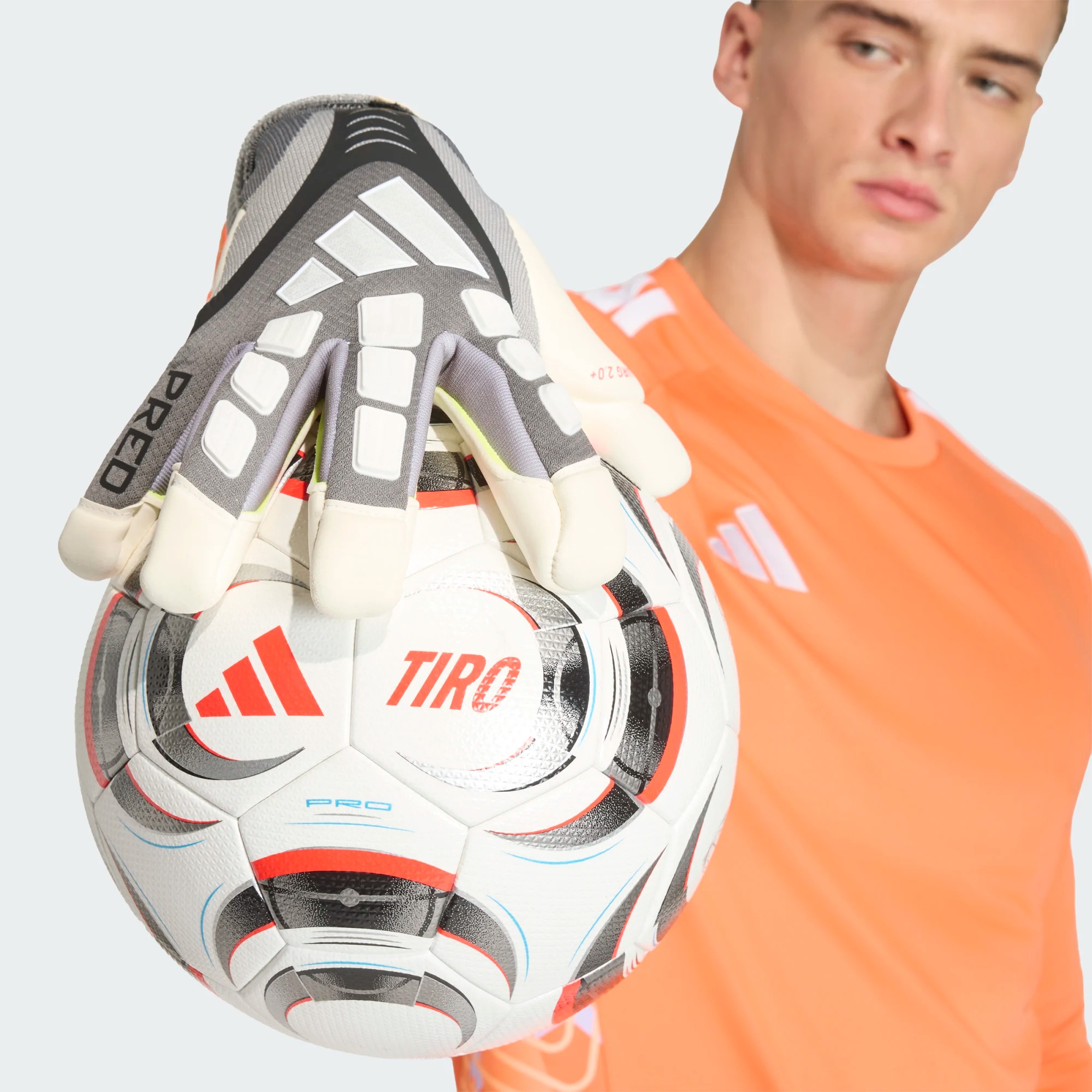 ADIDAS PREDATOR GL PRO HYBRID STRAP IRON METALLIC/BLACK/LUCID RED