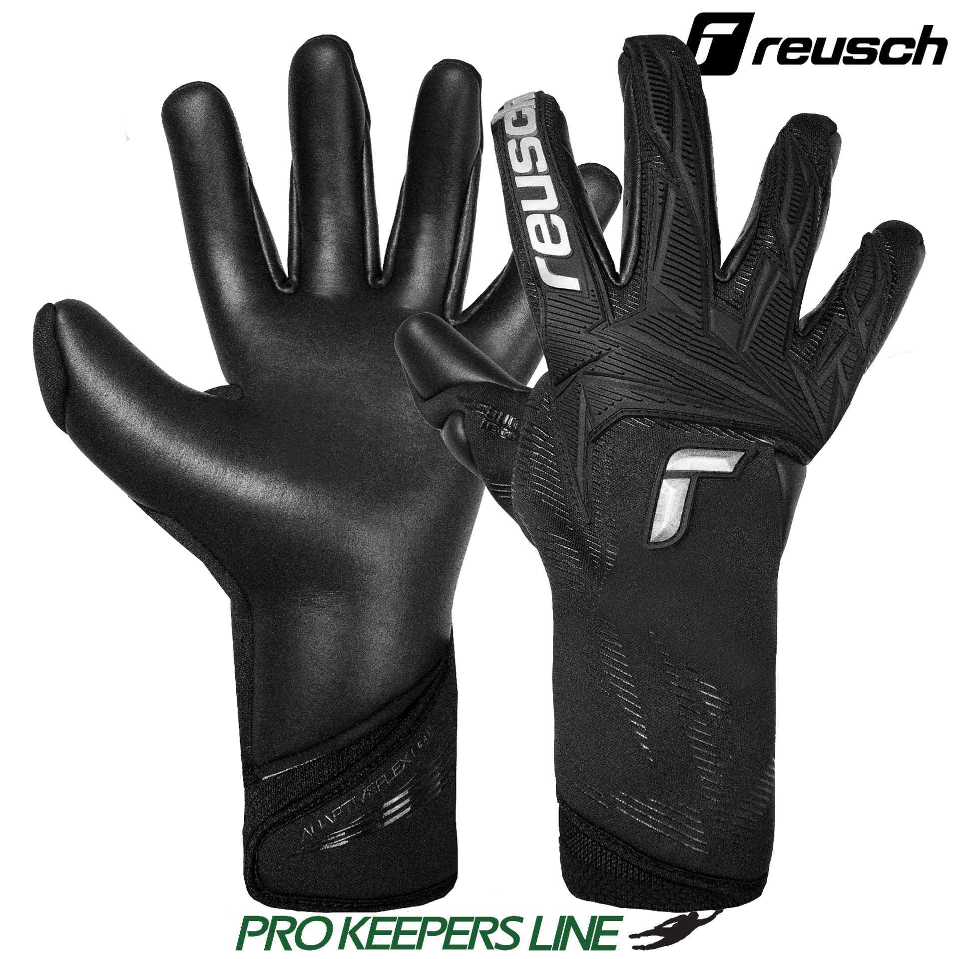 REUSCH ATTRAKT DUO STRAPLESS BLACK/SILVER
