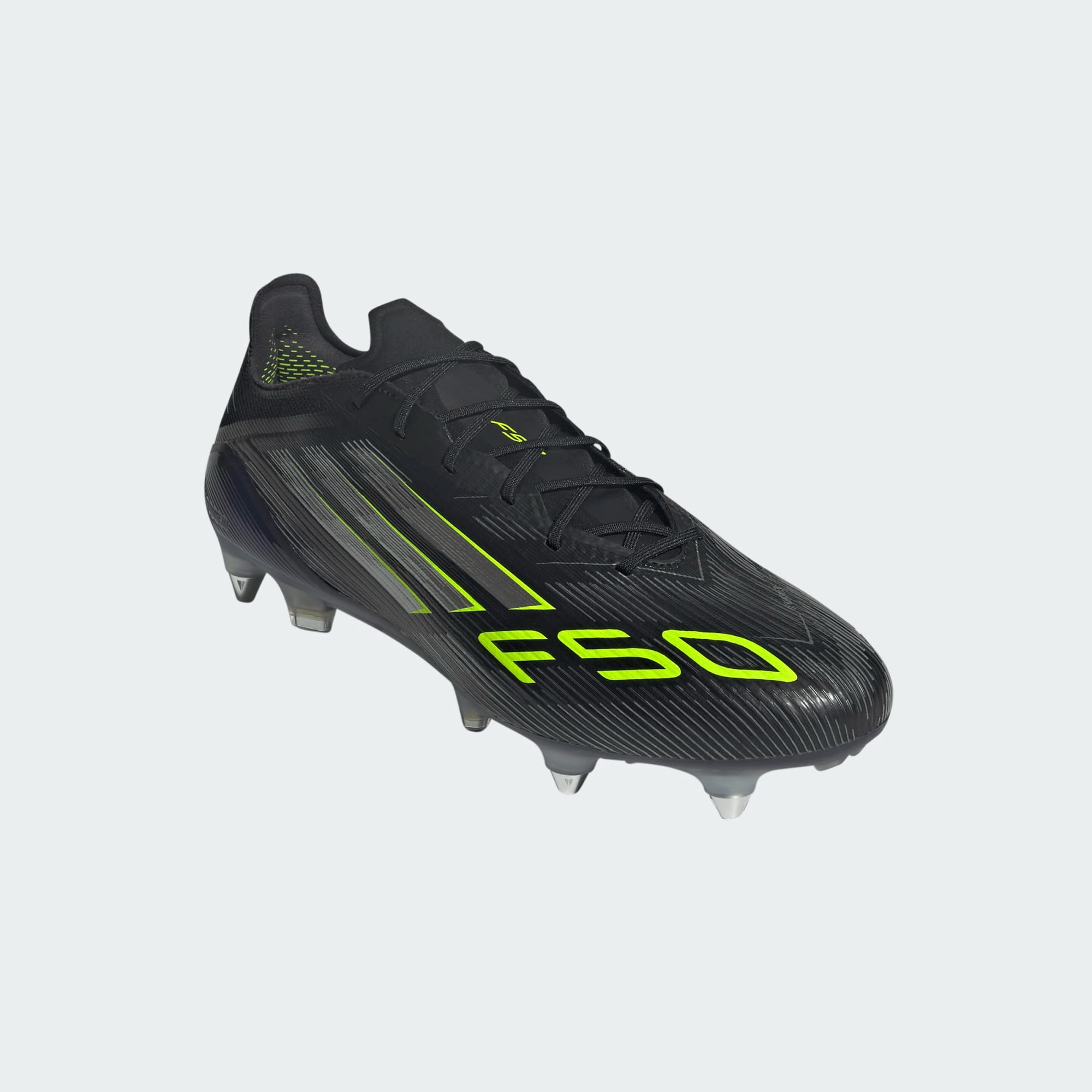 ADIDAS F50 ELITE SG BLACK/IRON METALLIC/LUCID LEMON