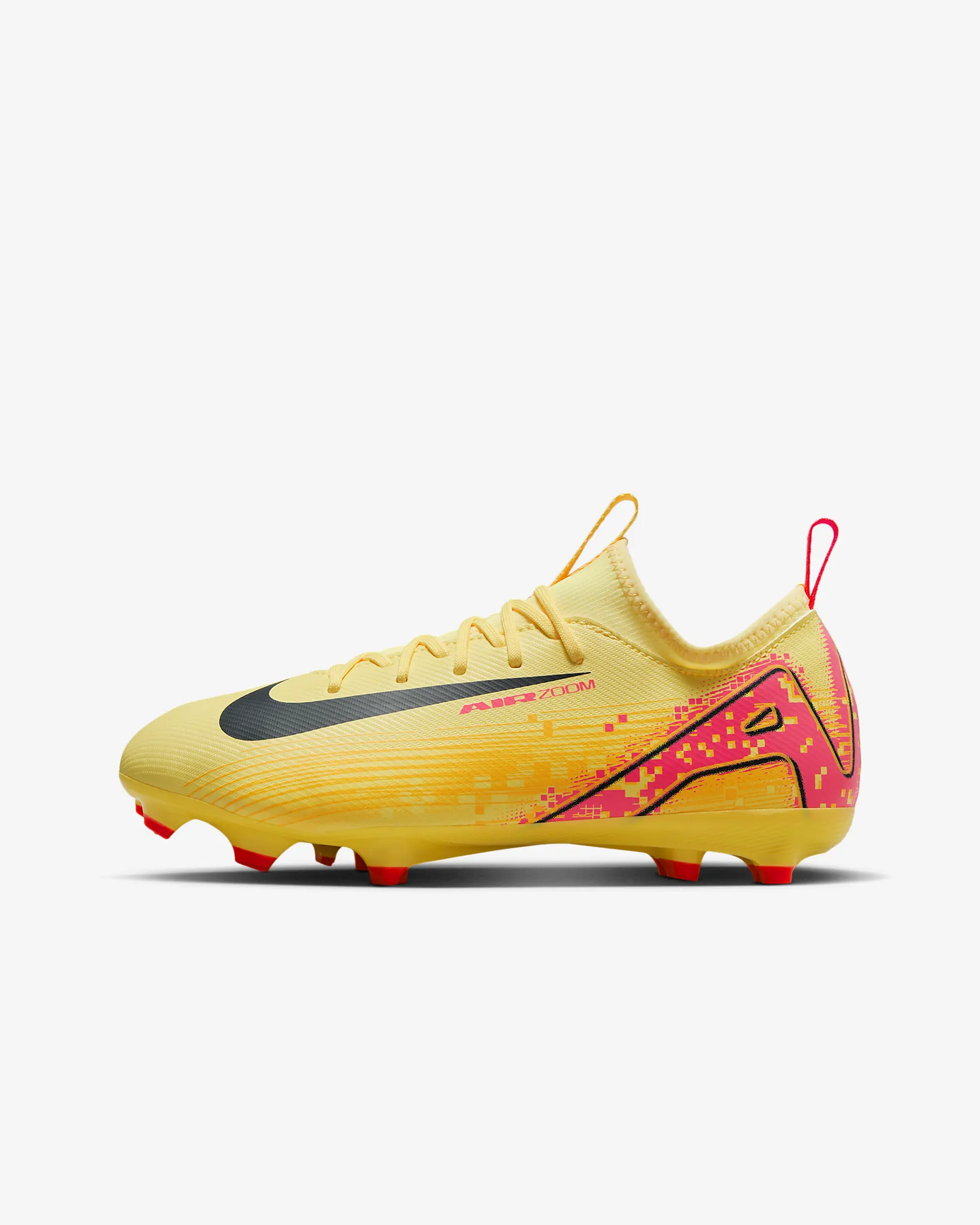 NIKE JR ZOOM VAPOR 16 ACADEMY KM FG MG LIGHT LASER ORANGE ARMOURY NAVY US 4Y UK 3.5 EU 36 FQ8394 800 US 4Y UK 3.5 EU 36