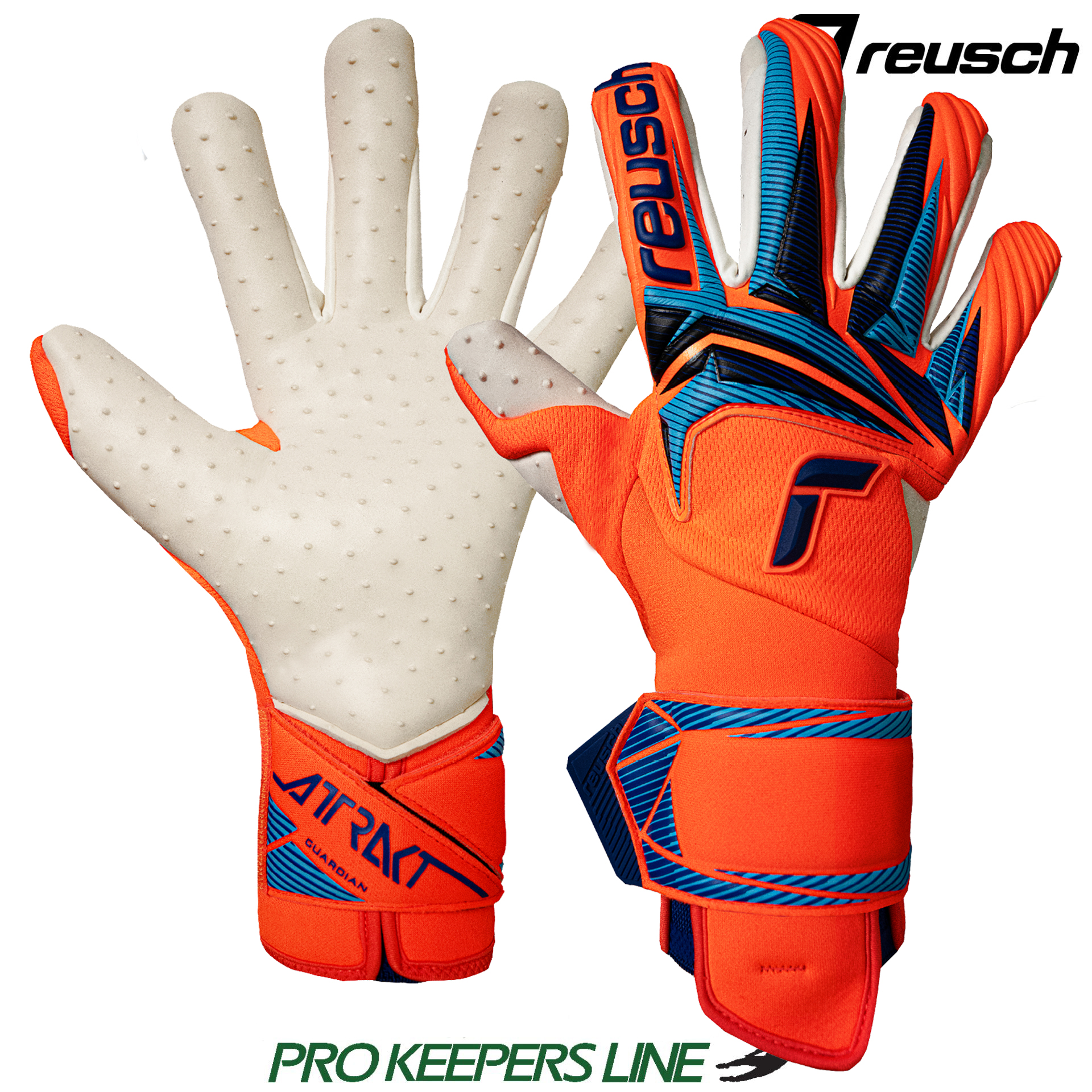 REUSCH ATTRAKT SPEEDBUMP GUARDIAN SHOCKING ORANGE/BLUE