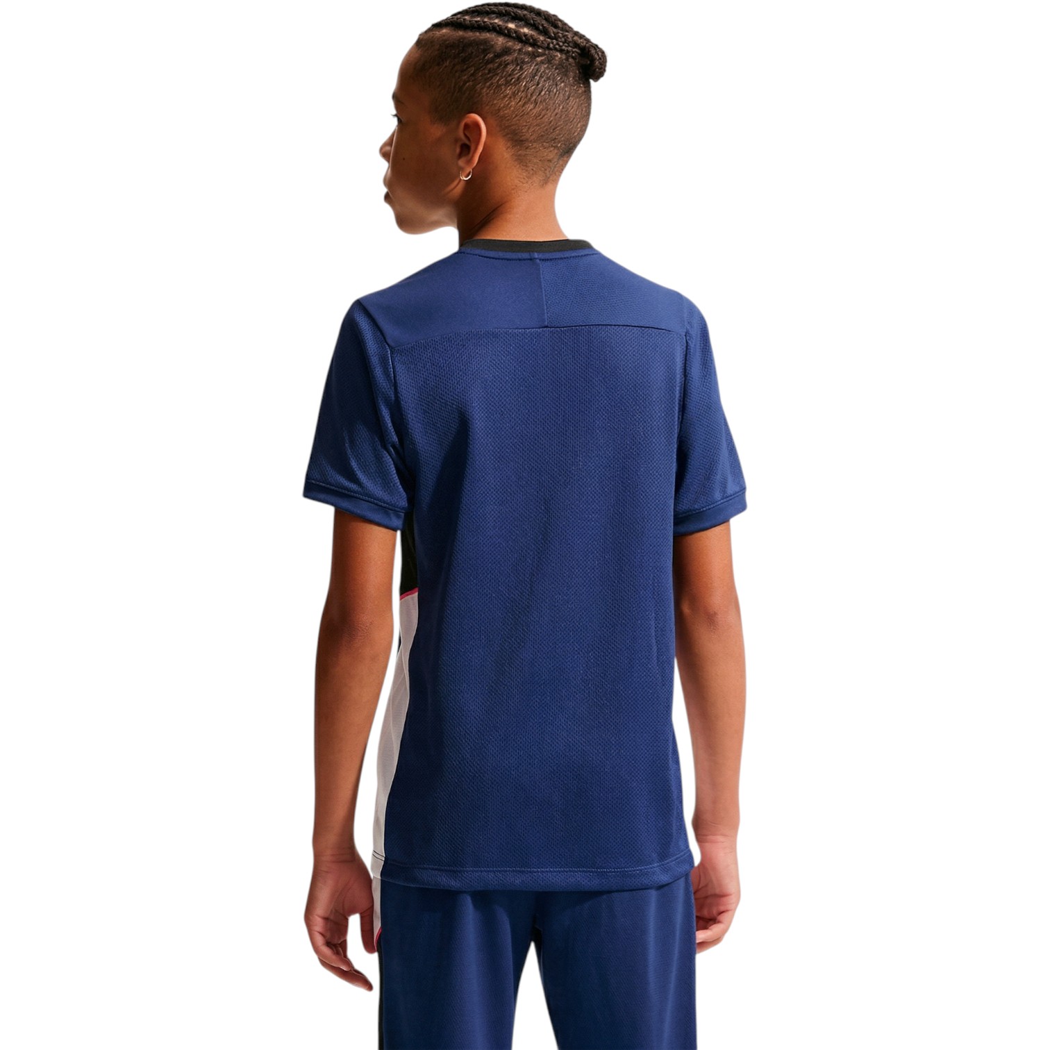 NIKE ACADEMY KIDS DRI-FIT SHORT-SLEEVE DARK BLUE/WHITE
