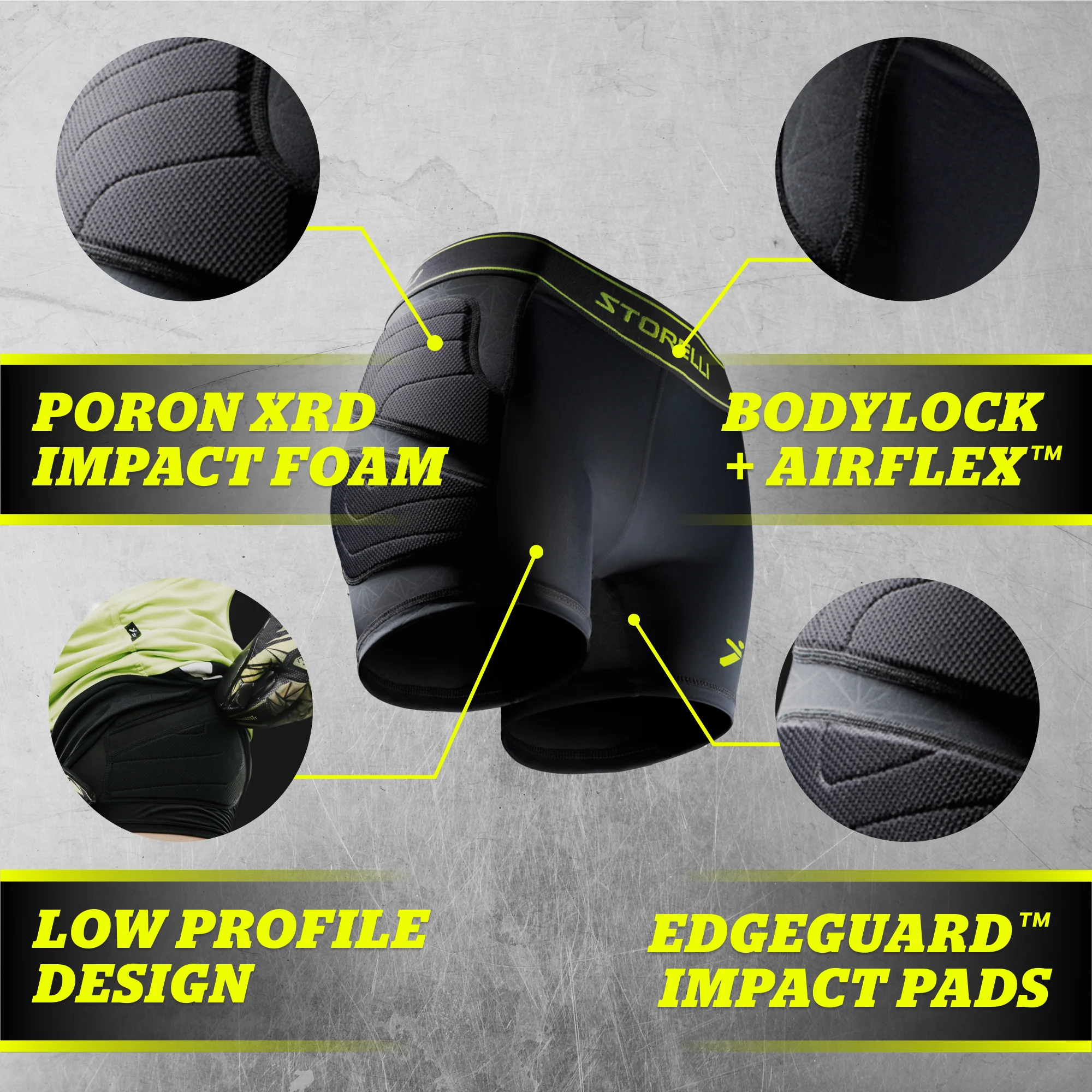 STORELLI WOMEN'S BODYSHIELD IMPACT SLIDER BLACK (LIGHTLY PADDED)