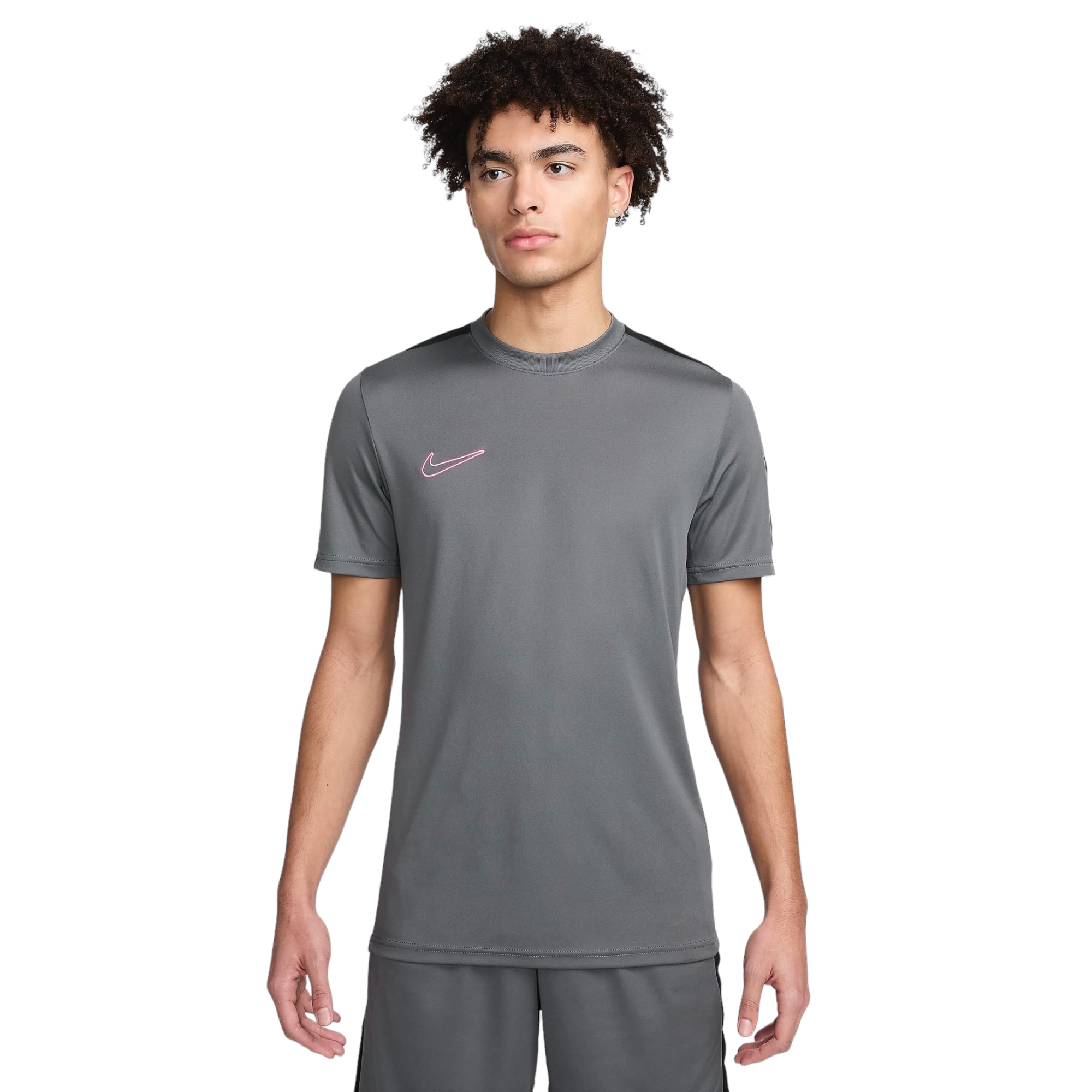 NIKE ACADEMY MEN'S DRI-FIT SHORT-SLEEVE GLOBAL FOOTBALL TOP GREY