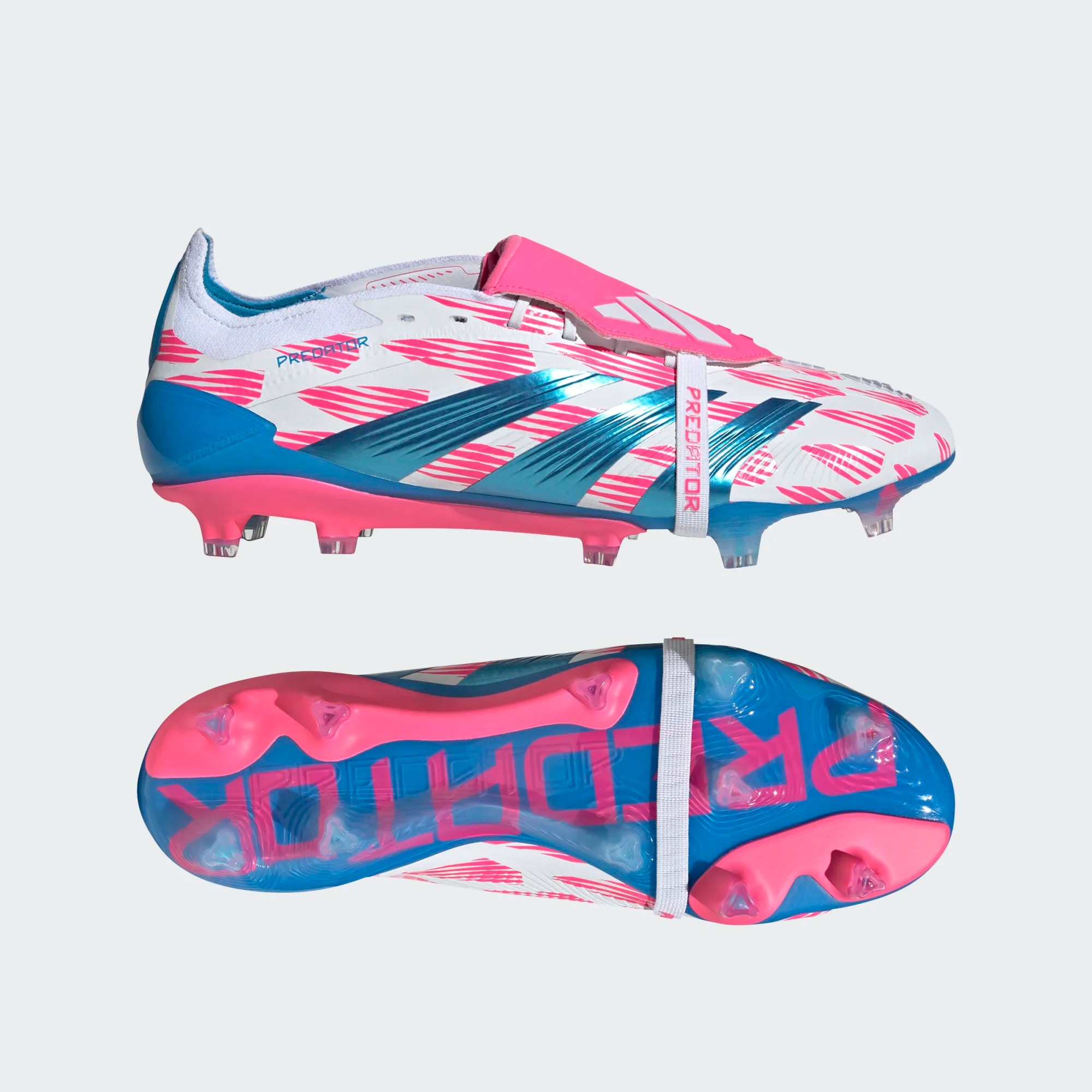 ADIDAS PREDATOR ELITE FT FG WHITE/SOLAR BLUE/SOLAR PINK UK