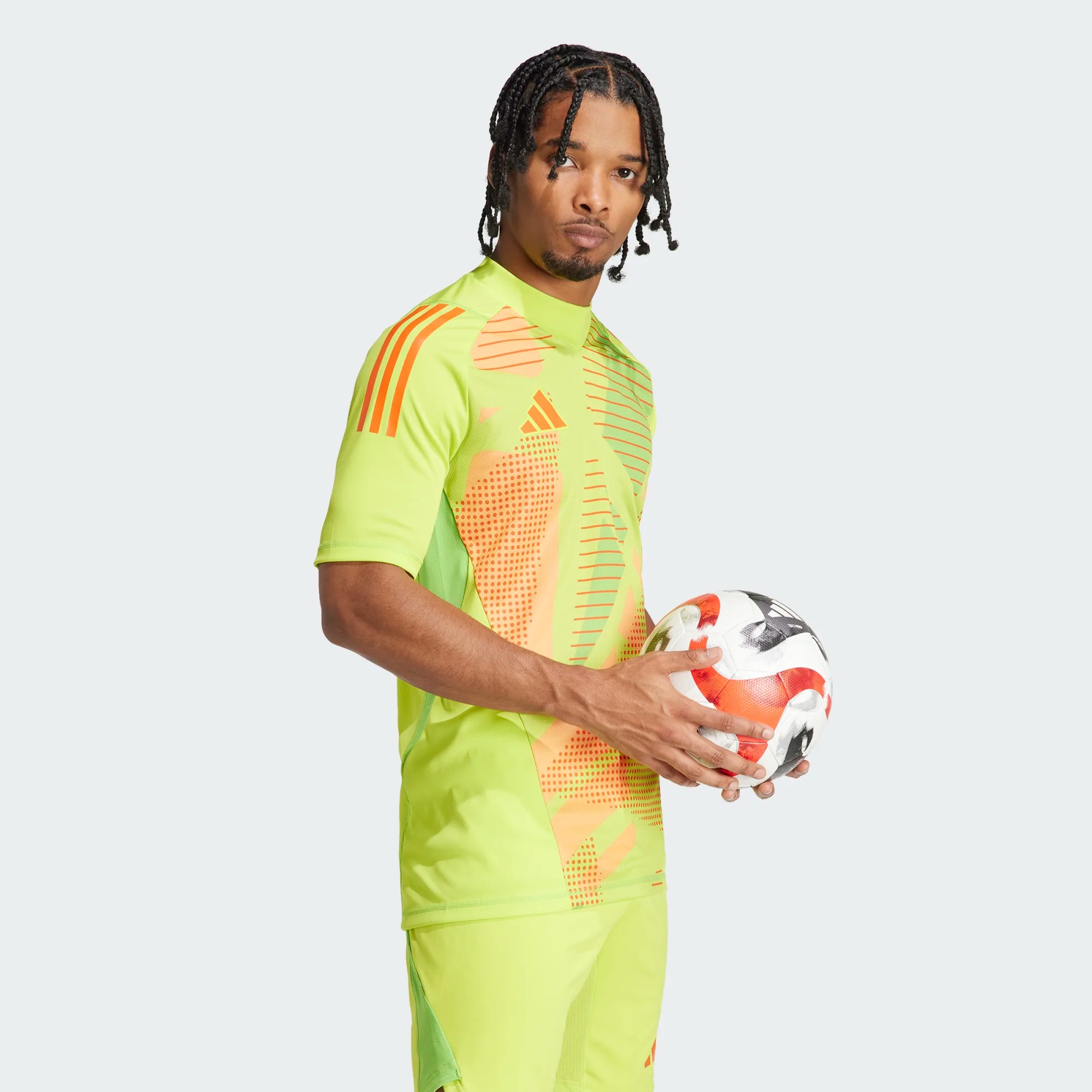 ADIDAS TIRO24 PRO GK JERSEY SHORT SLEEVE SEMI SOLAR YELLOW