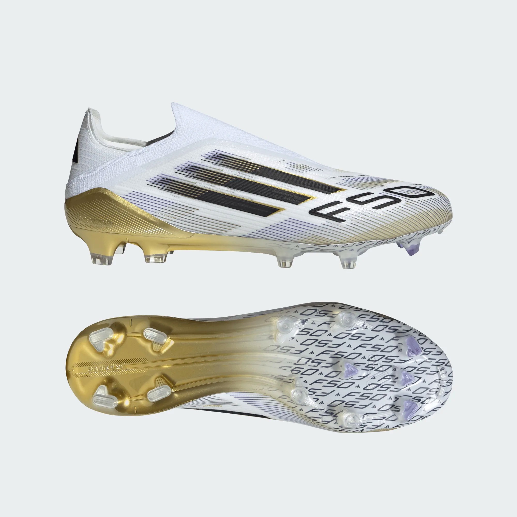 ADIDAS F50 ELITE LL FG WHITE/BLACK/GOLD METALLIC