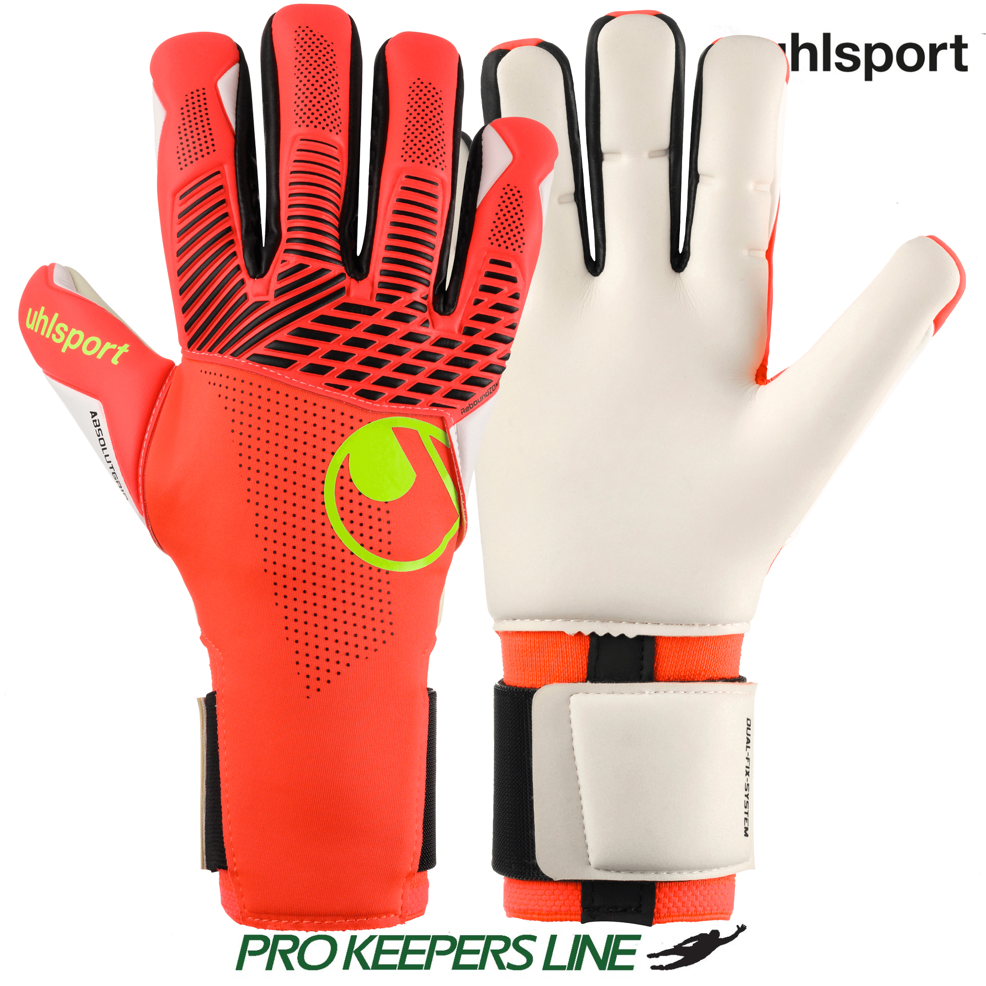 UHLSPORT FM ABSOLUTGRIP HN FLUO RED/WHITE/FLUO YELLOW