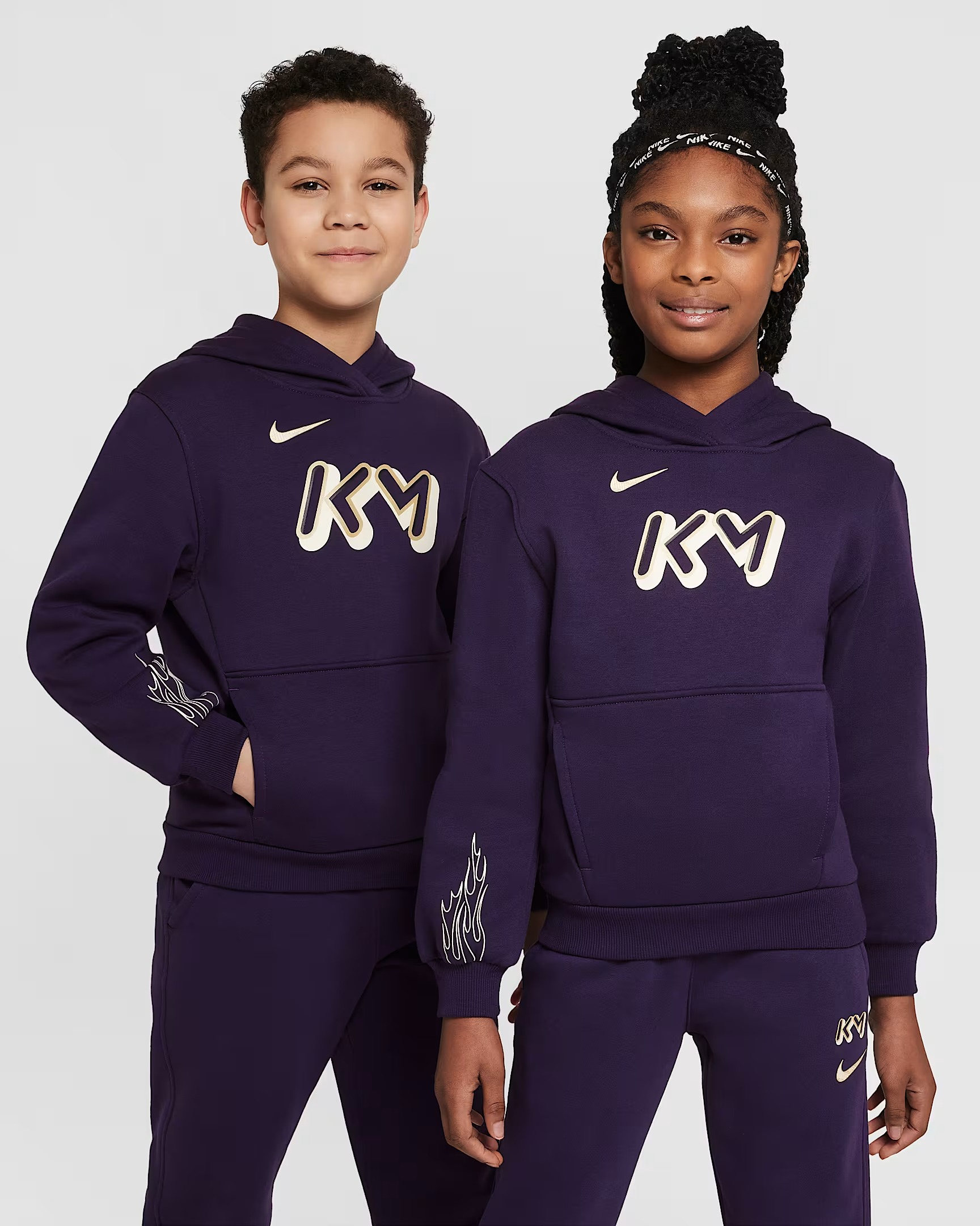 NIKE KM CLUB FLEECE JUNIOR HOODIE GRAND PURPLE