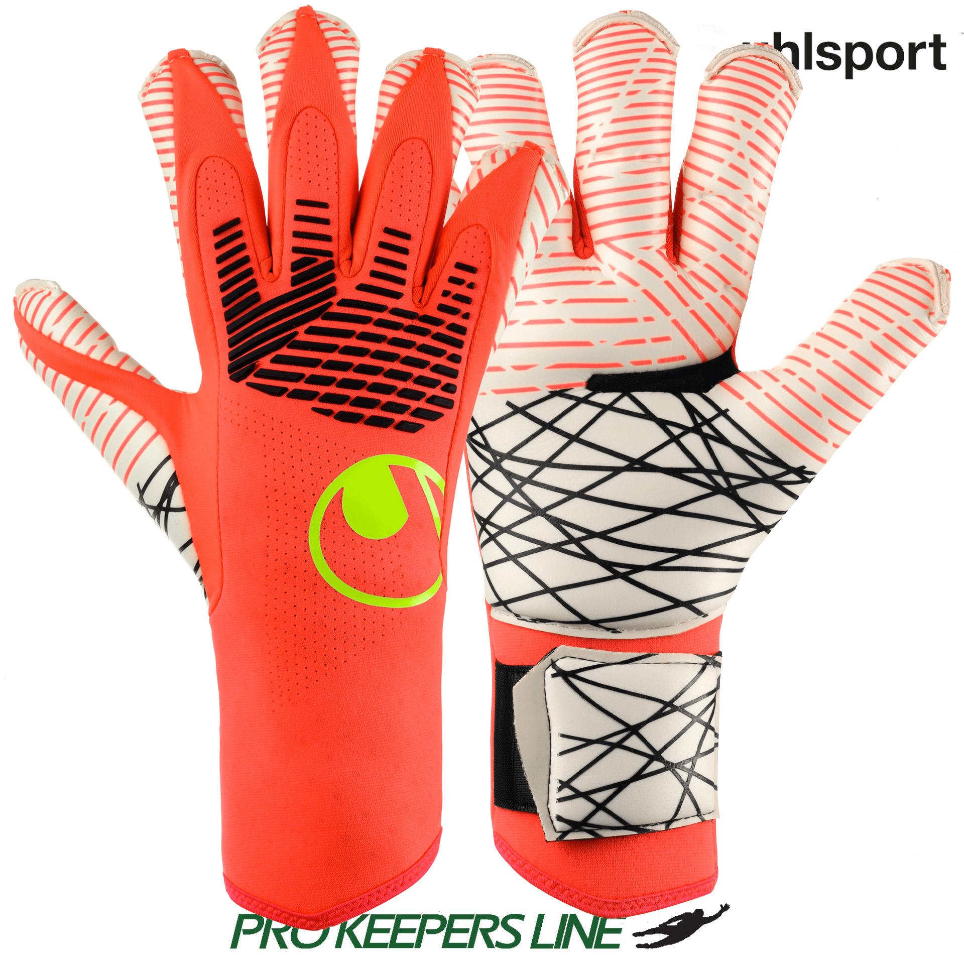 UHLSPORT FM ULTRAGRIP ZNE HYBRID FLUO RED/WHITE/FLUO YELLOW