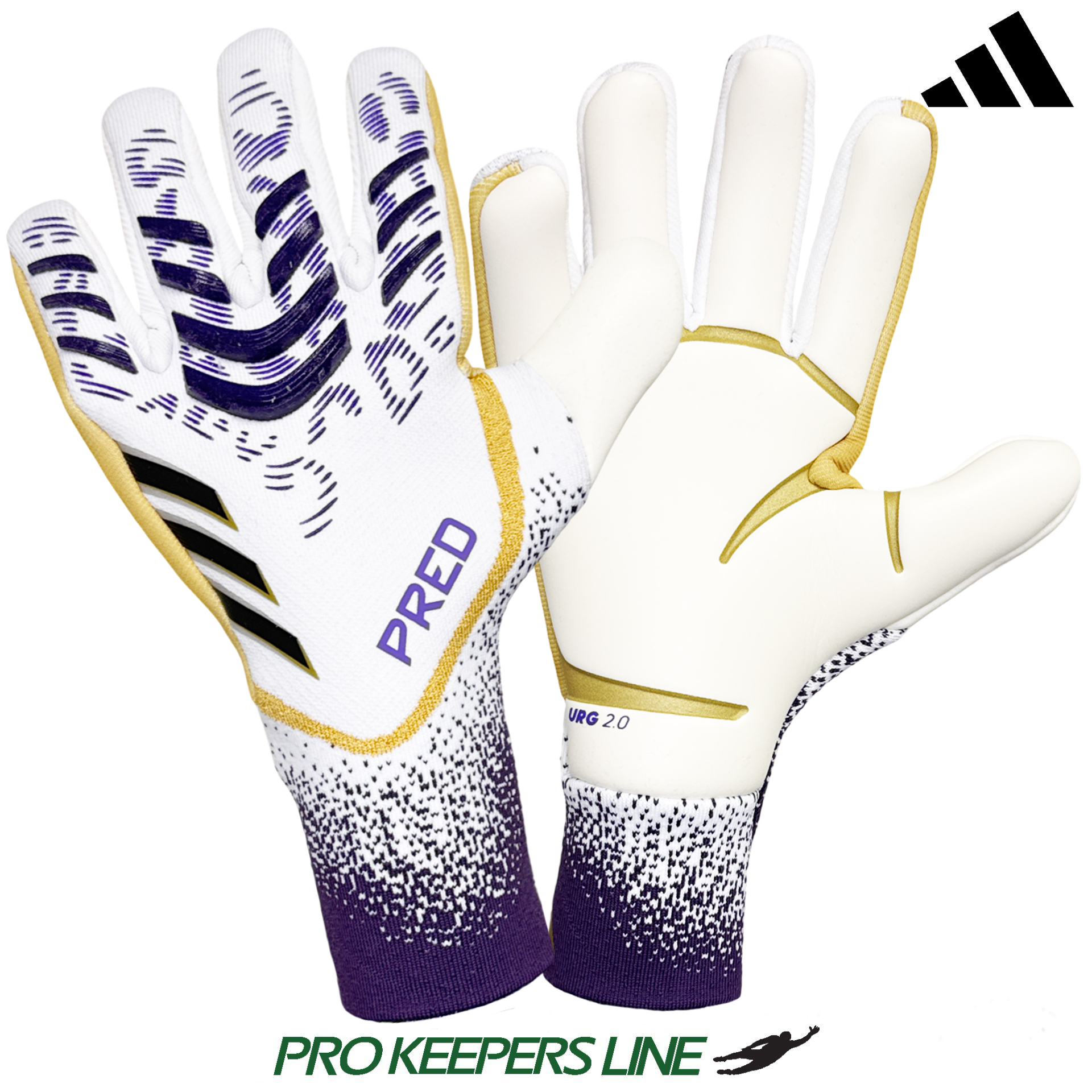 ADIDAS PREDATOR GL PRO WHITE/BLACK/AURORAL PULSE