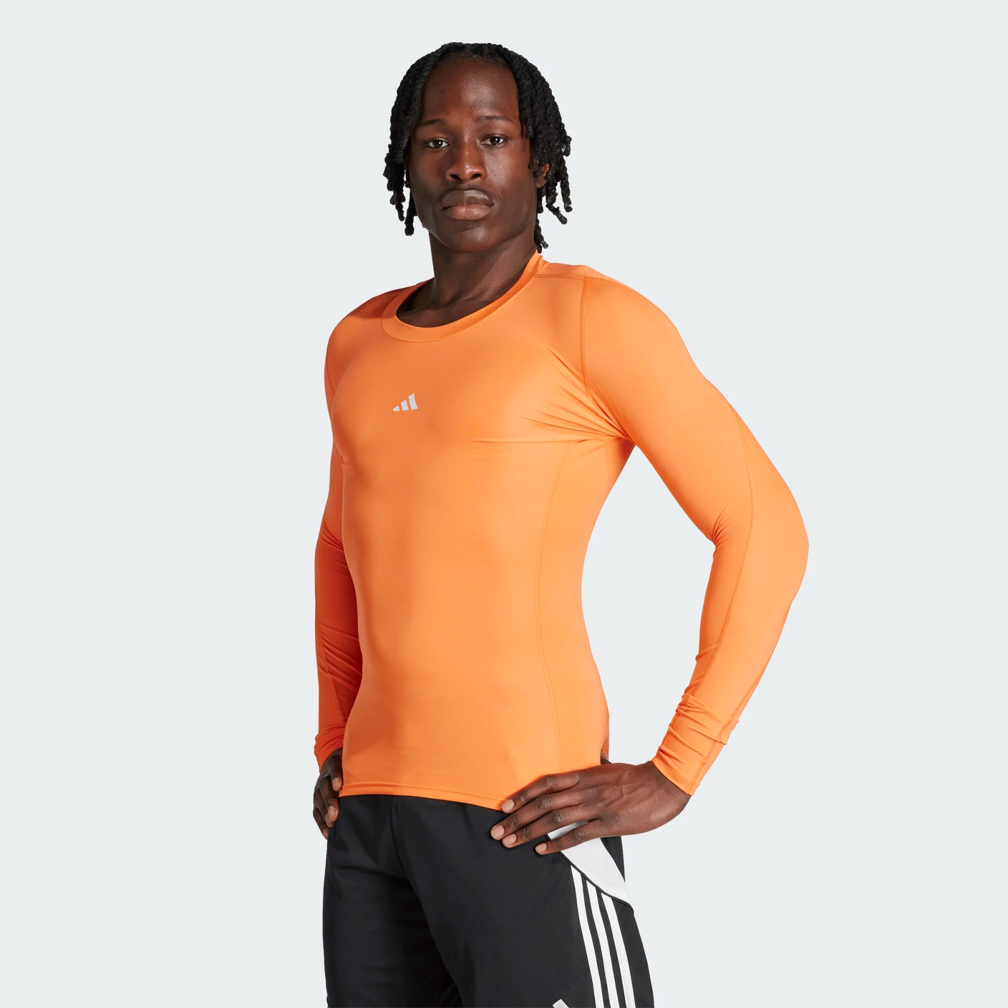 ADIDAS TF LS TEE TEAM SEMI SOLAR ORANGE