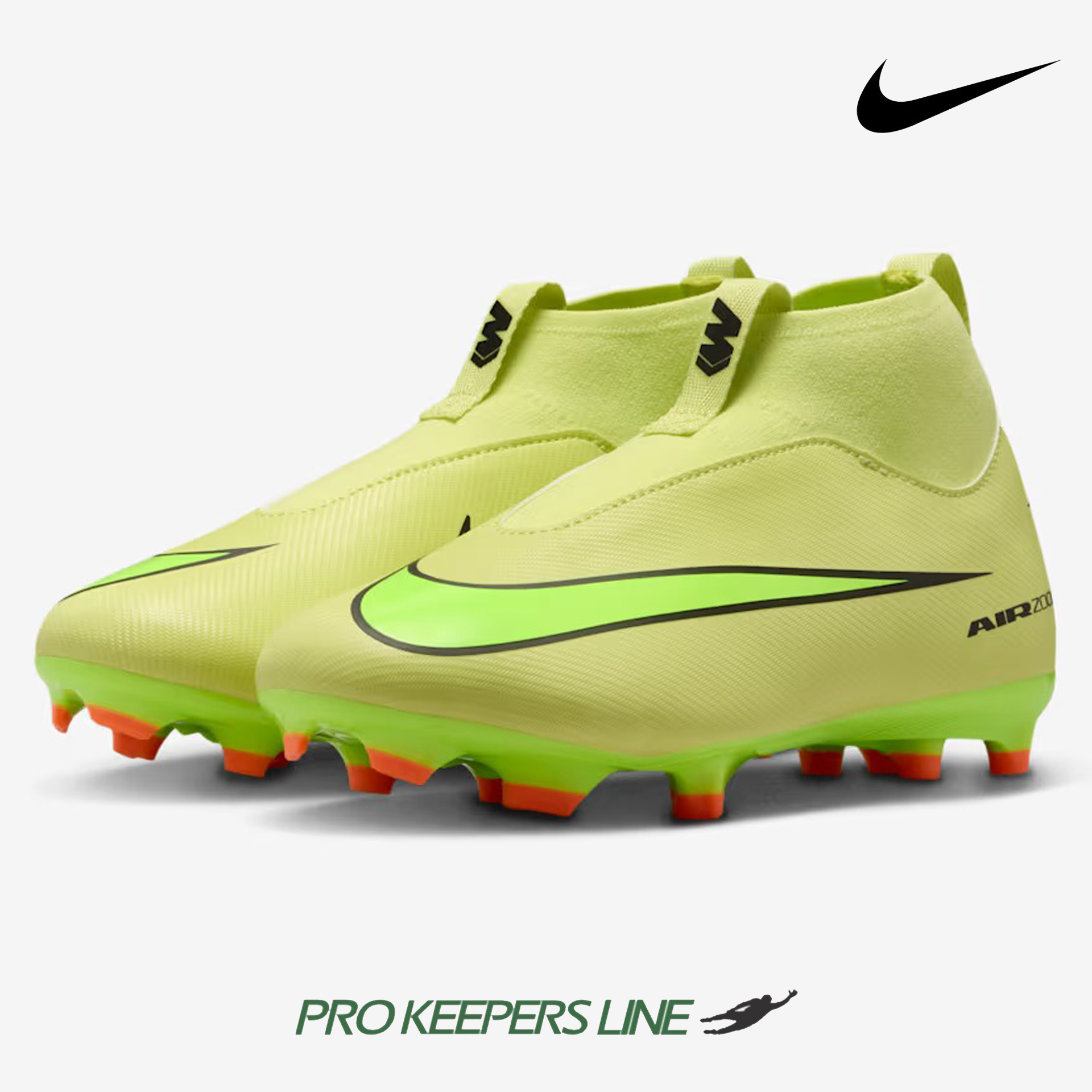 NIKE JR ZOOM SUPERFLY 10 ACADEMY FG/MG LIMELIGHT/HYPER CRIMSON/VOLT