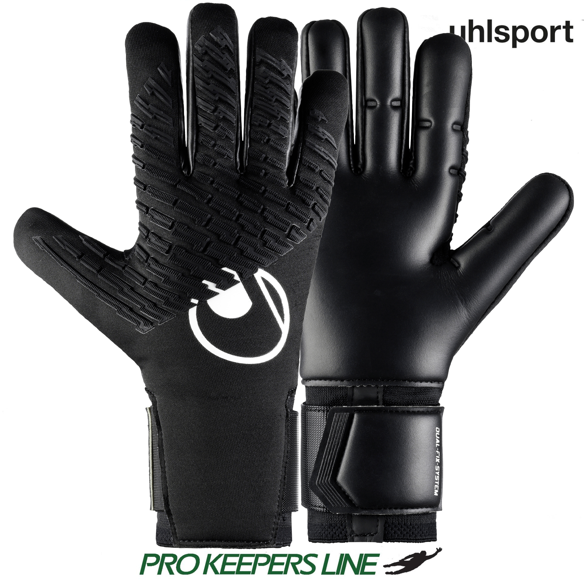 UHLSPORT FM CYBERTEC ABSOLUTGRIP HN FIT #392 BLACK/WHITE