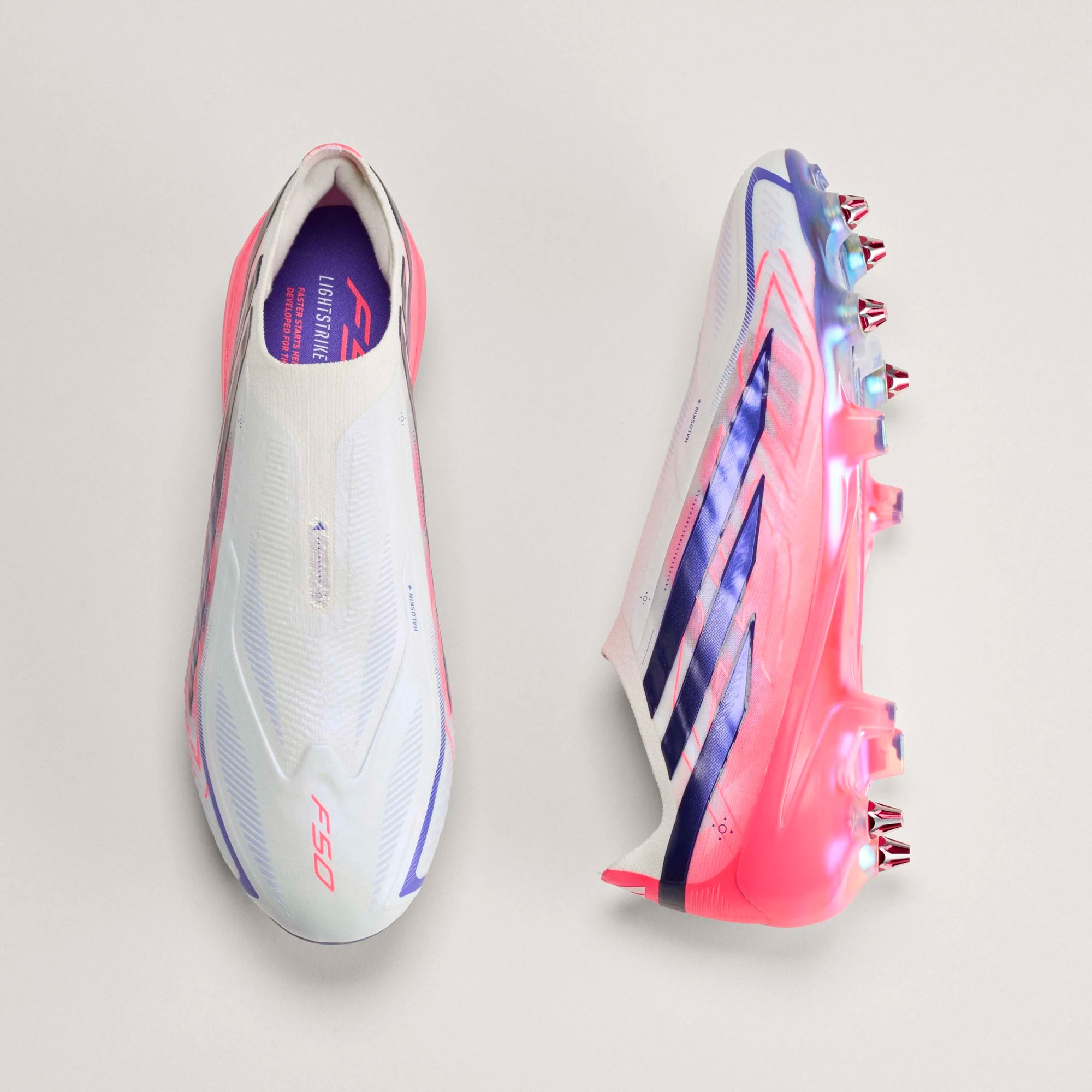 ADIDAS F50 HYPERFAST ELITE LL SG WHITE/SOLAR PURPLE/SOLAR TURQOUISE
