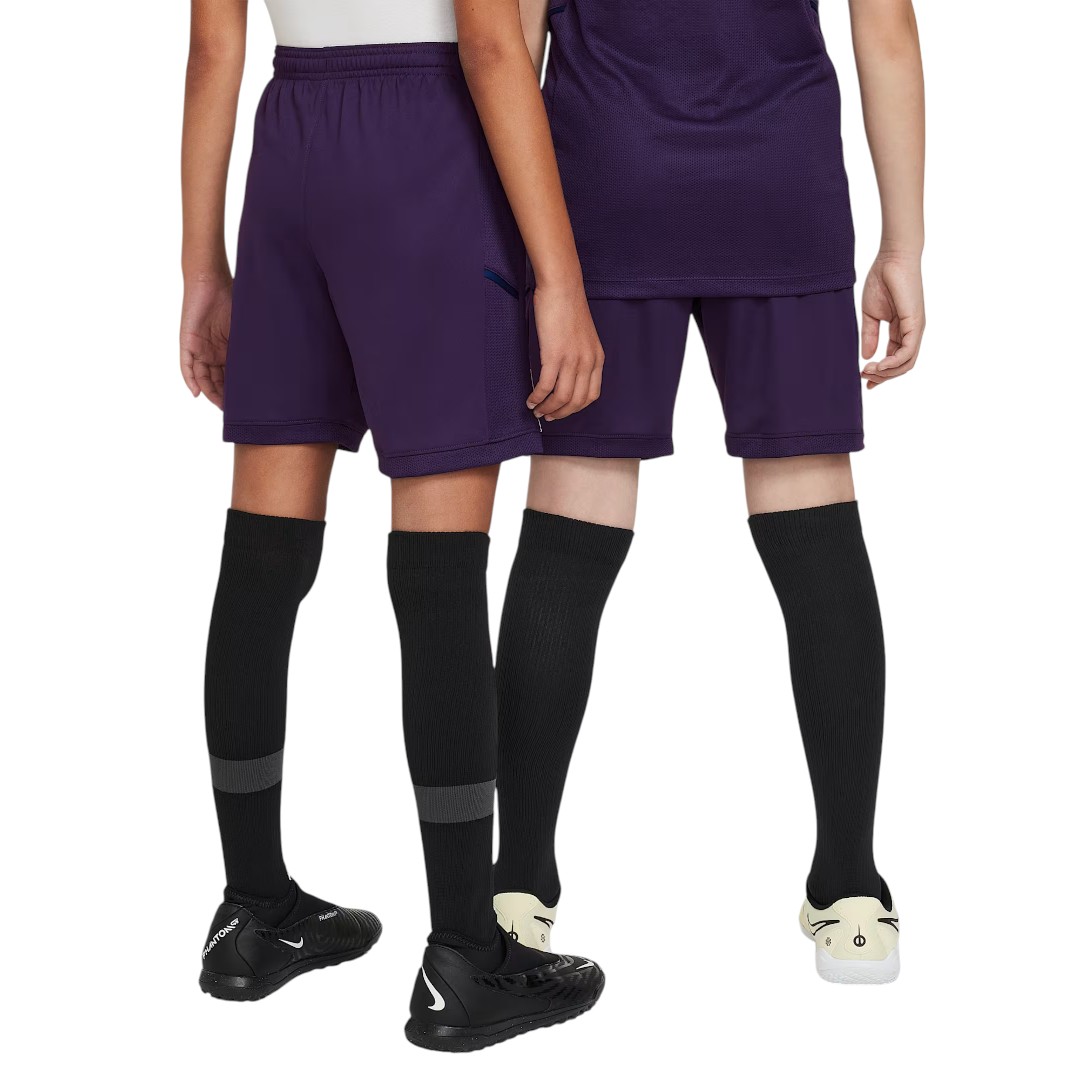 NIKE KM ACADEMY KIDS' DRI-FIT SHORT GRAND PURPLE/BLUE VOID/METALLIC GOLD