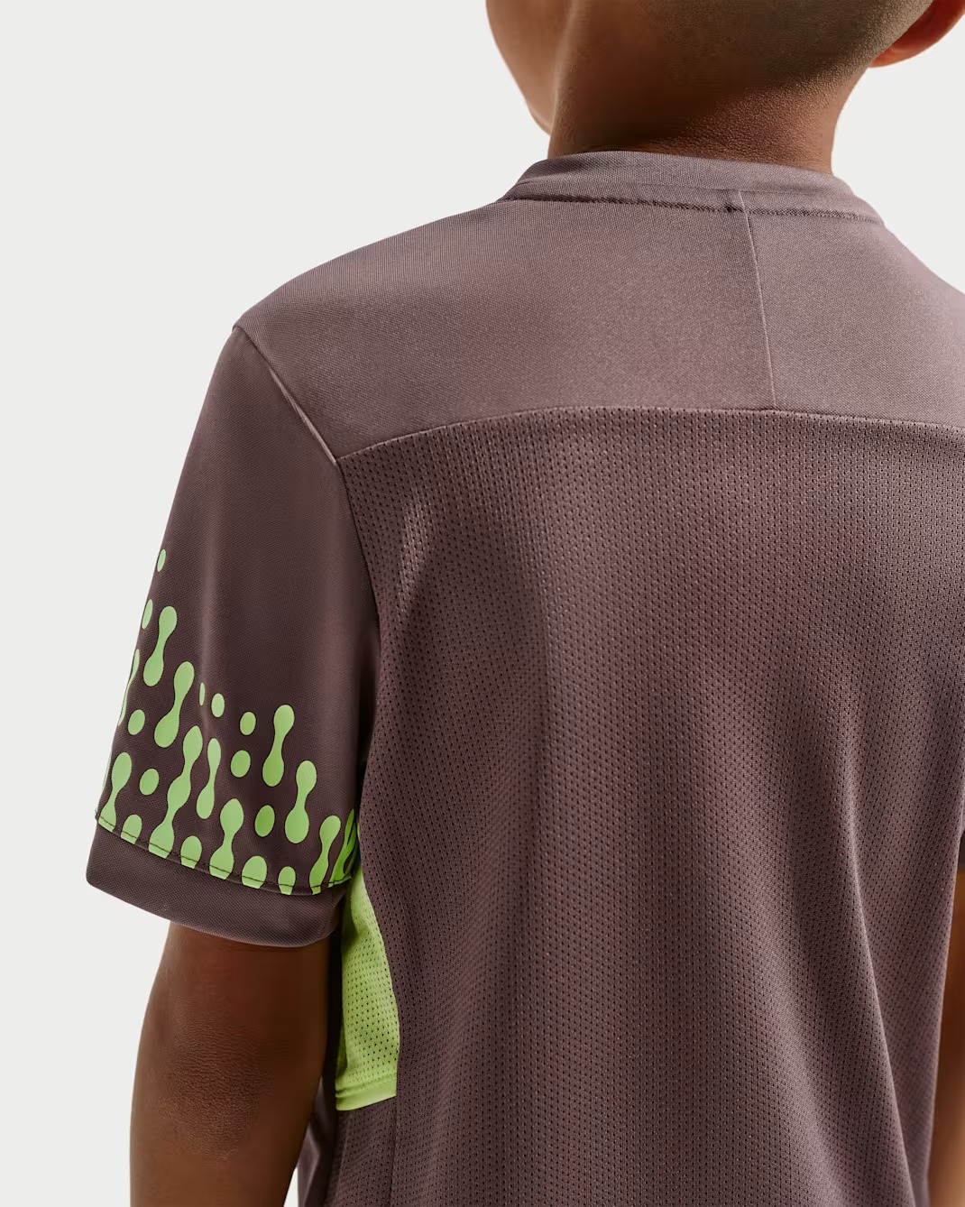 NIKE KM ACADEMY DRI-FIT KIDS FOOTBALL TOP PLUM/LIME/BLACK