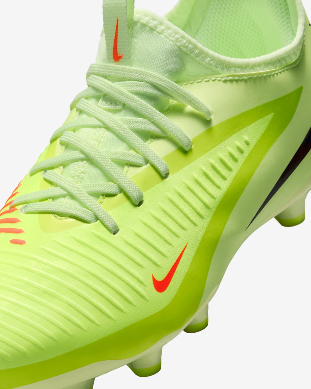 NIKE JR PHANTOM 6 LOW ACADEMY FG/MG HYPER CRIMSON/LIMELIGHT/BLACK