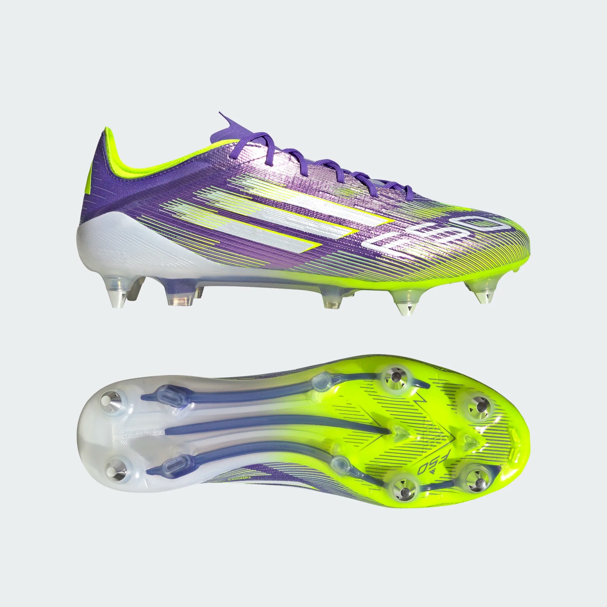 ADIDAS F50 ELITE SG PURPLE RUSH/WHITE/LUCID LEMON | UK 8 (US 8.5