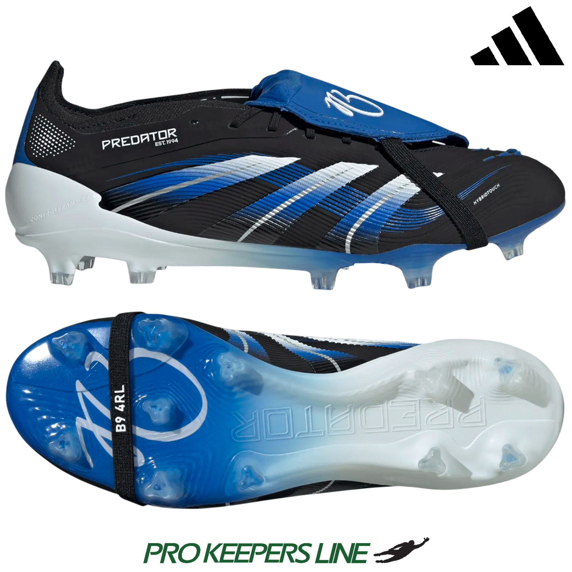 ADIDAS PREDATOR ELITE FT FG JB BLACK/WHITE/GLOW BLUE