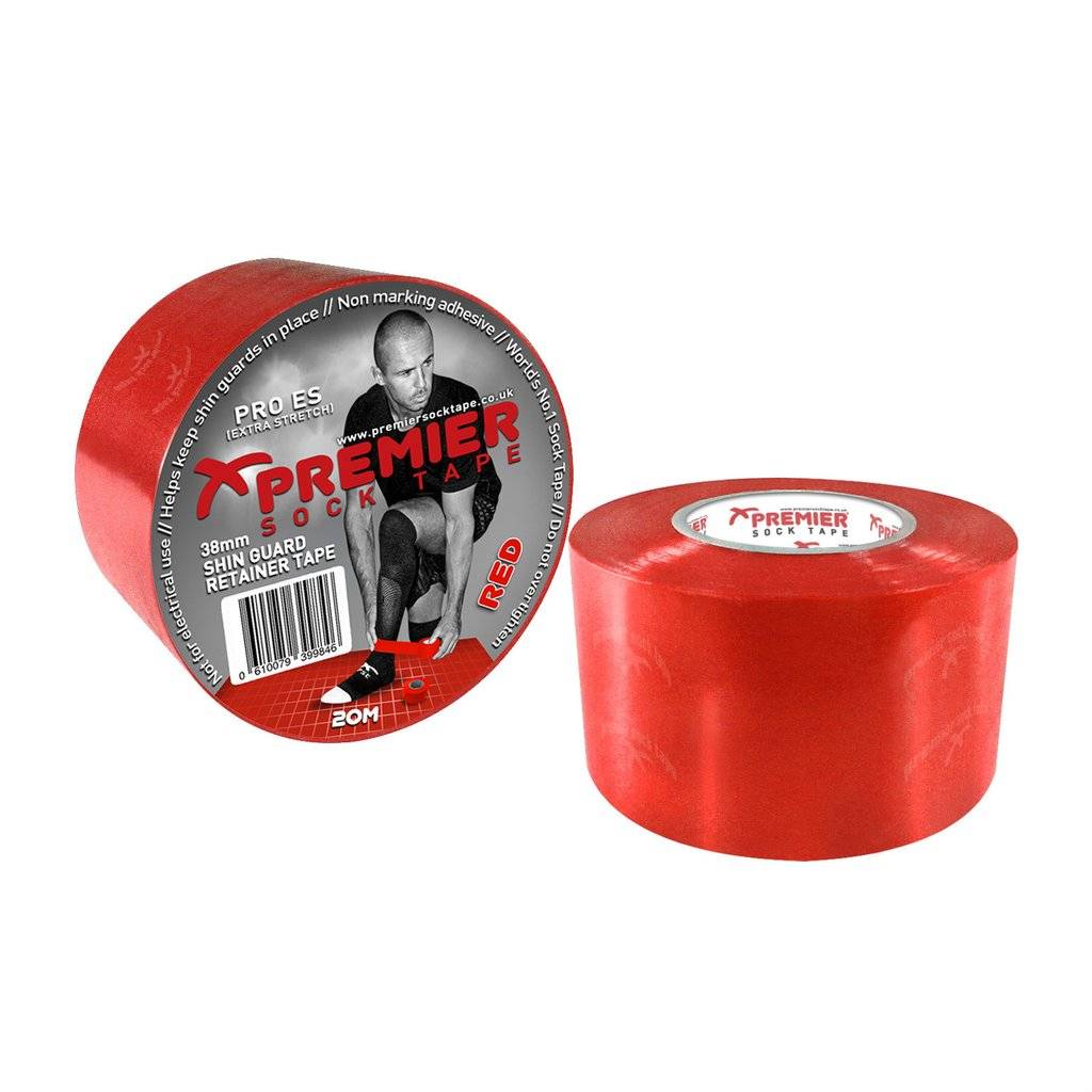 PREMIER SOCK TAPE SHIN GUARD RETAINER TAPE 38MM RED