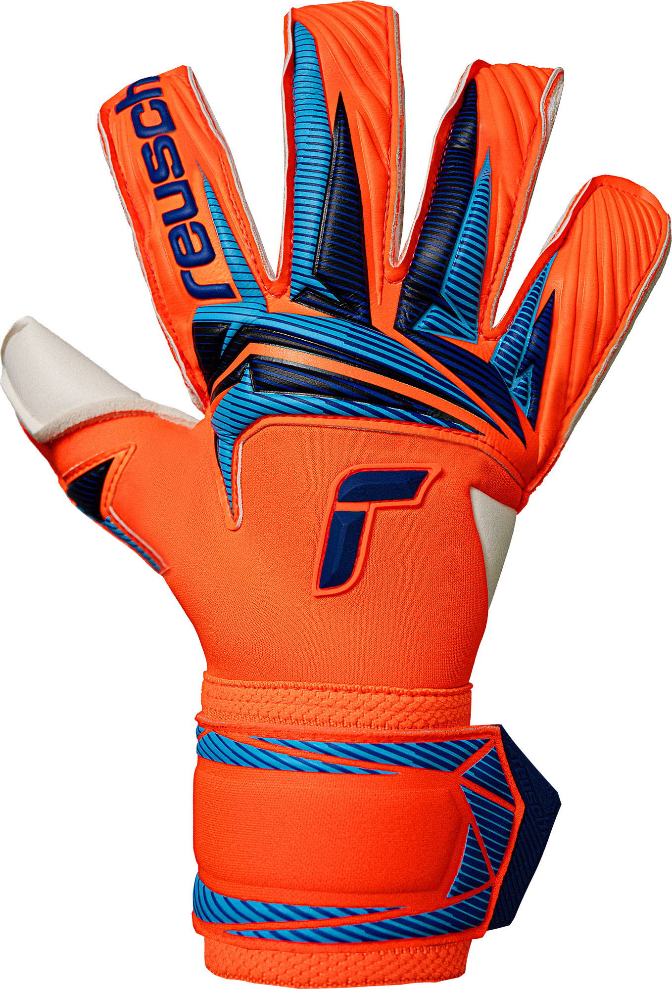 REUSCH ATTRAKT GOLD X EVOLUTION SHOCKING ORANGE/BLUE