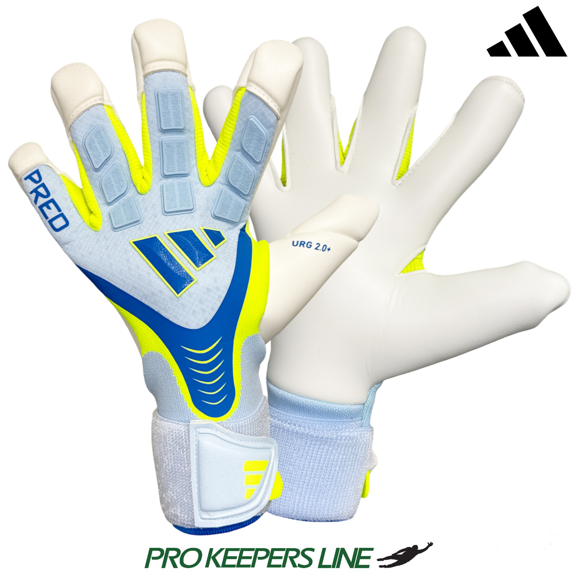 ADIDAS PREDATOR GL PRO HYBRID STRAP CLEAR SKY/RAY BLUE/SOLAR YELLOW