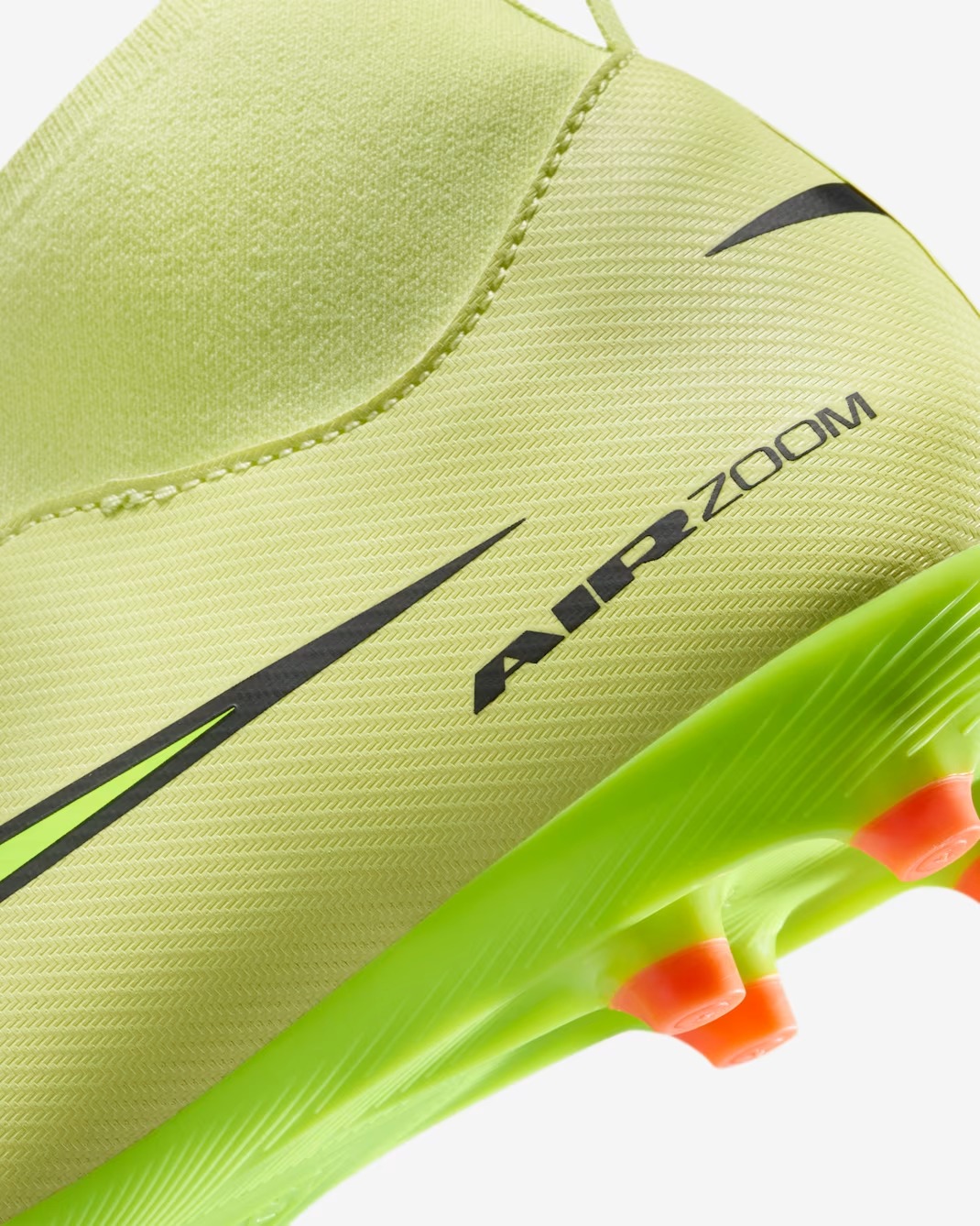 NIKE JR ZOOM SUPERFLY 10 ACADEMY FG/MG LIMELIGHT/HYPER CRIMSON/VOLT