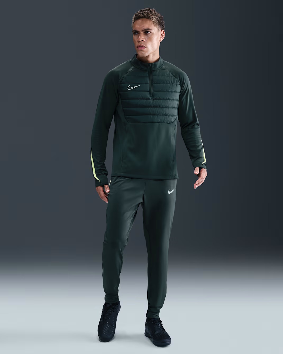 NIKE ACADEMY WINTER WARRIOR TOP SEAWEED/LIMELIGHT