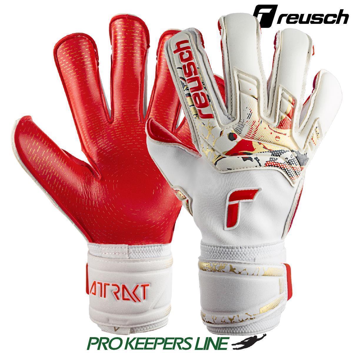 REUSCH ATTRAKT GOLD X GLUEPRINT ORTHO-TEC WHITE/GOLD/FIERY RED