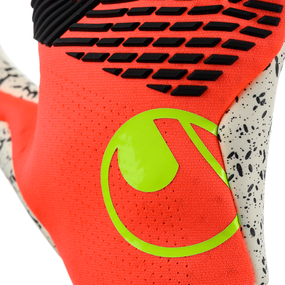UHLSPORT FM SUPERGRIP+ FINGER SURROUND FLUO RED/WHITE/FLUO YELLOW