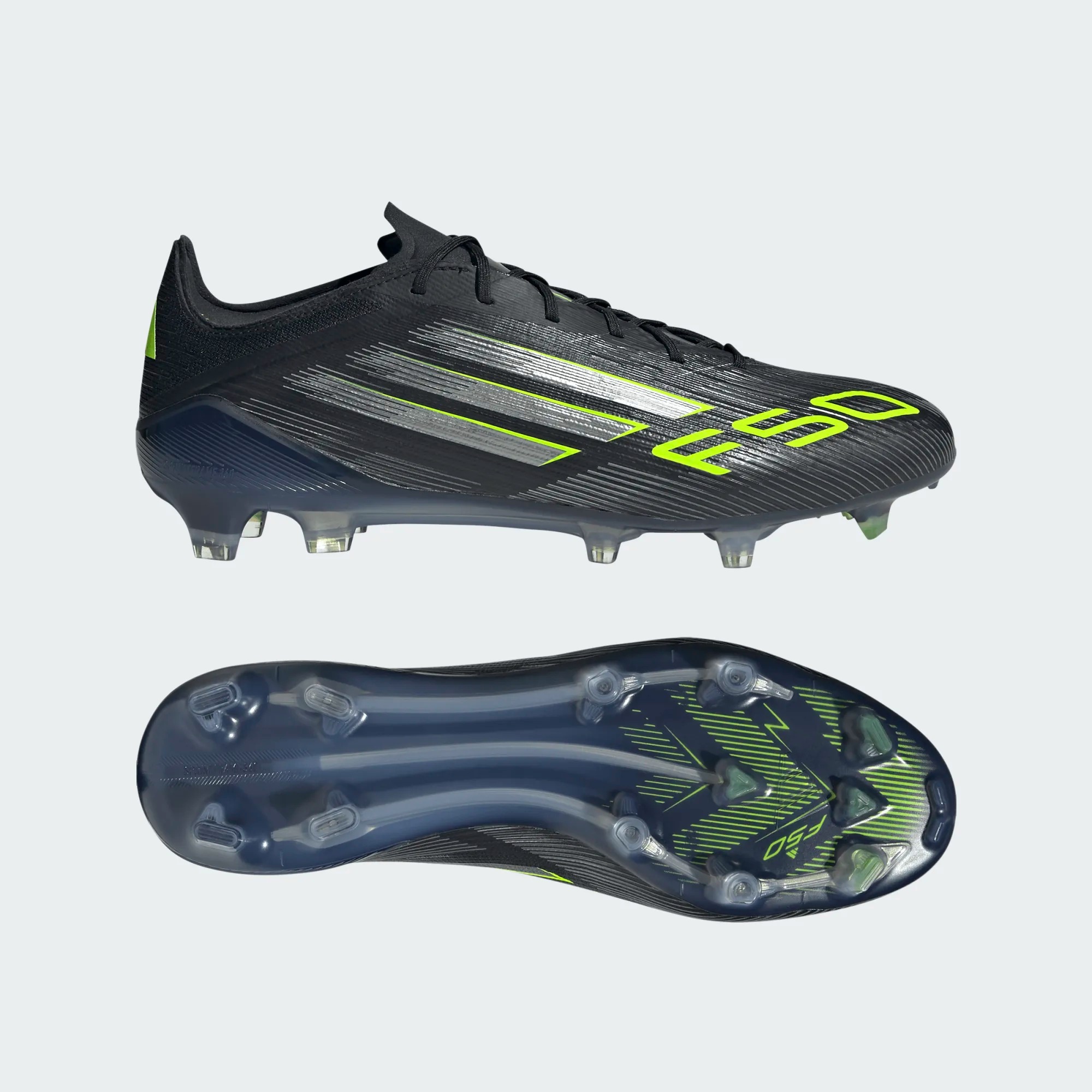 ADIDAS F50 ELITE FG BLACK/IRON METALLIC/LUCID LEMON